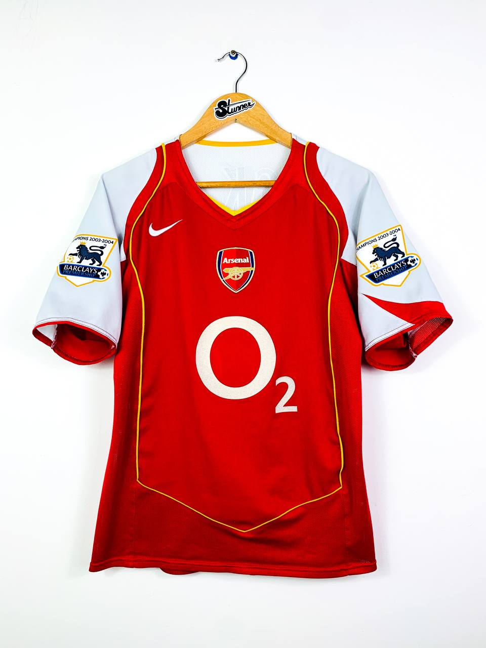 ARSENAL 2004/2005 HOME SHIRT #10 BERGKAMP [S]