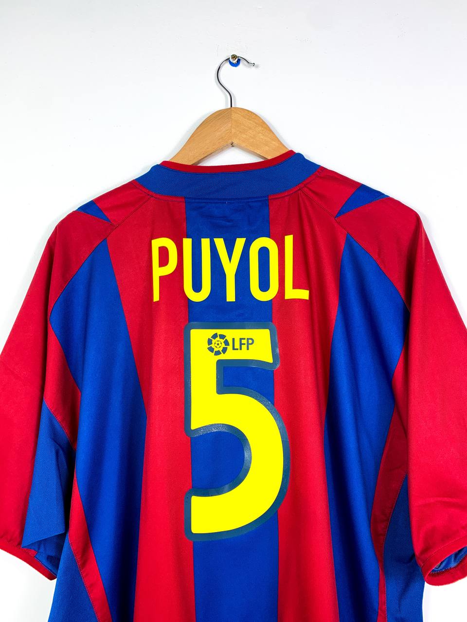 BARCELONA 2002/2003 HOME SHIRT #5 PUYOL [XXL]
