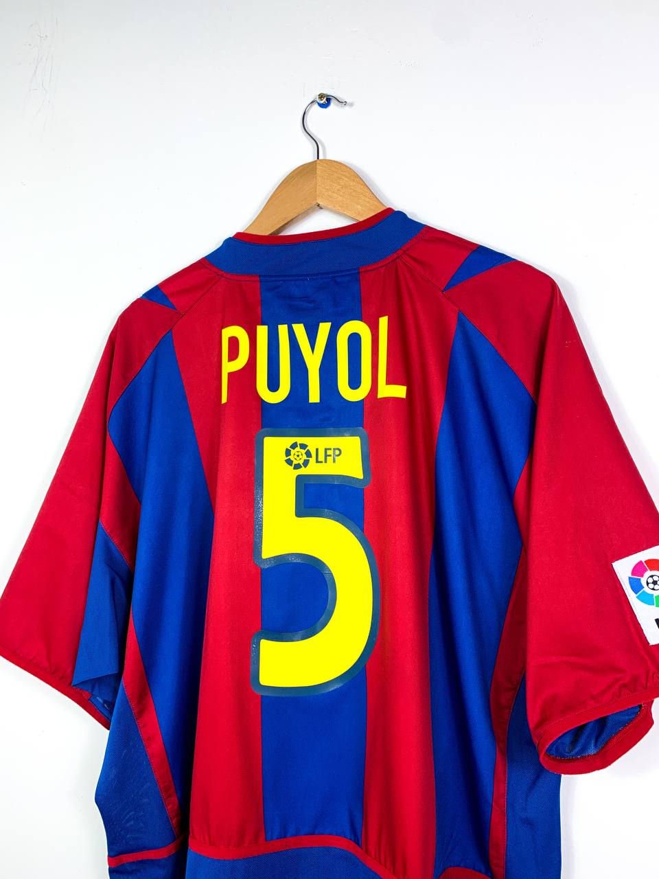 BARCELONA 2002/2003 HOME SHIRT #5 PUYOL [XXL]
