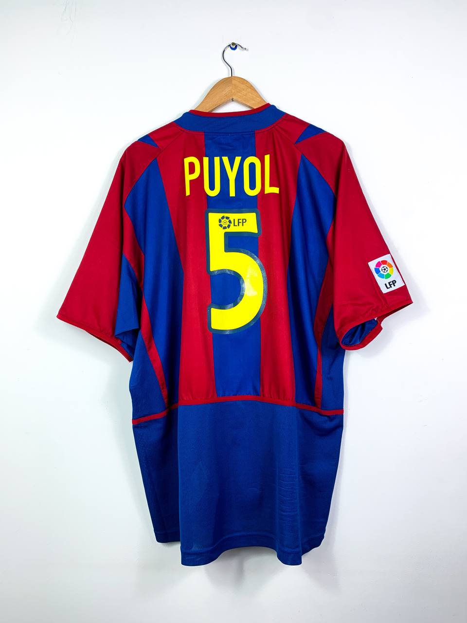 BARCELONA 2002/2003 HOME SHIRT #5 PUYOL [XXL]