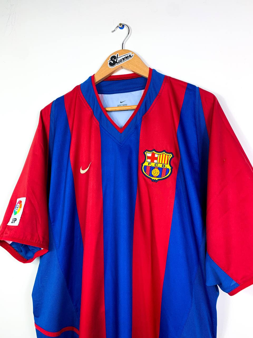 BARCELONA 2002/2003 HOME SHIRT #5 PUYOL [XXL]