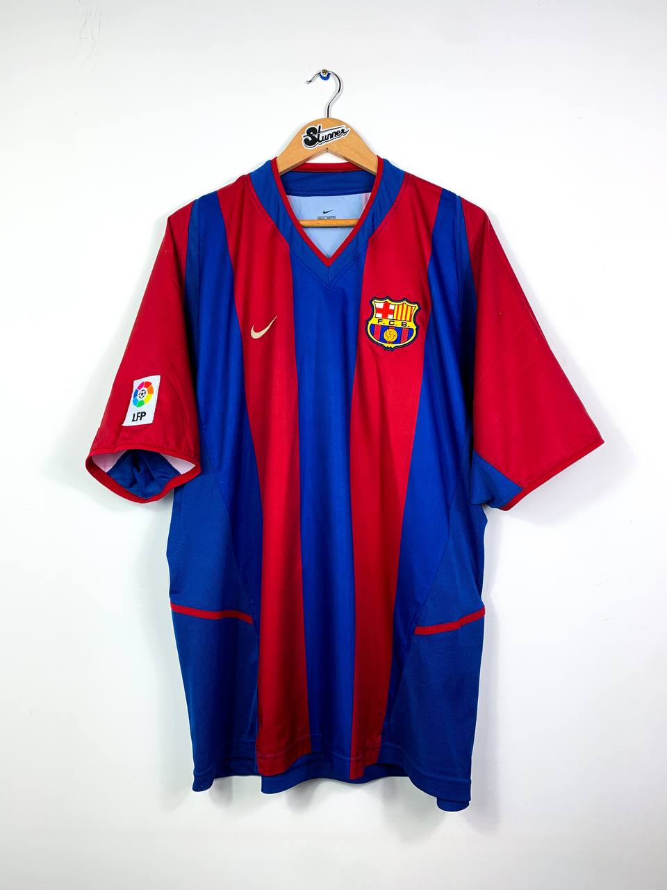 BARCELONA 2002/2003 HOME SHIRT #5 PUYOL [XXL]