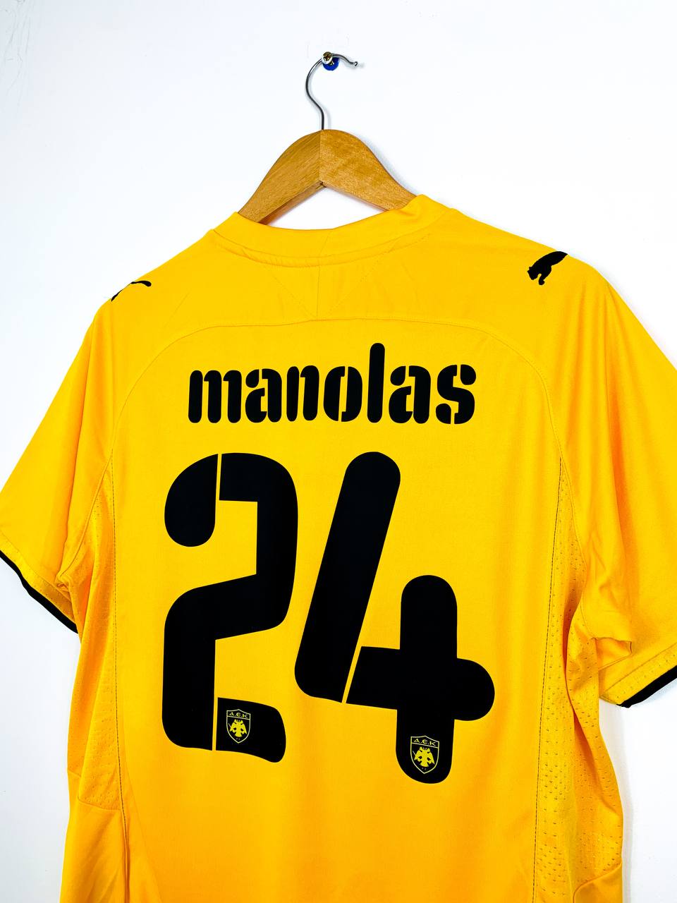 AEK 2009/2010 HOME SHIRT #24 MANOLAS