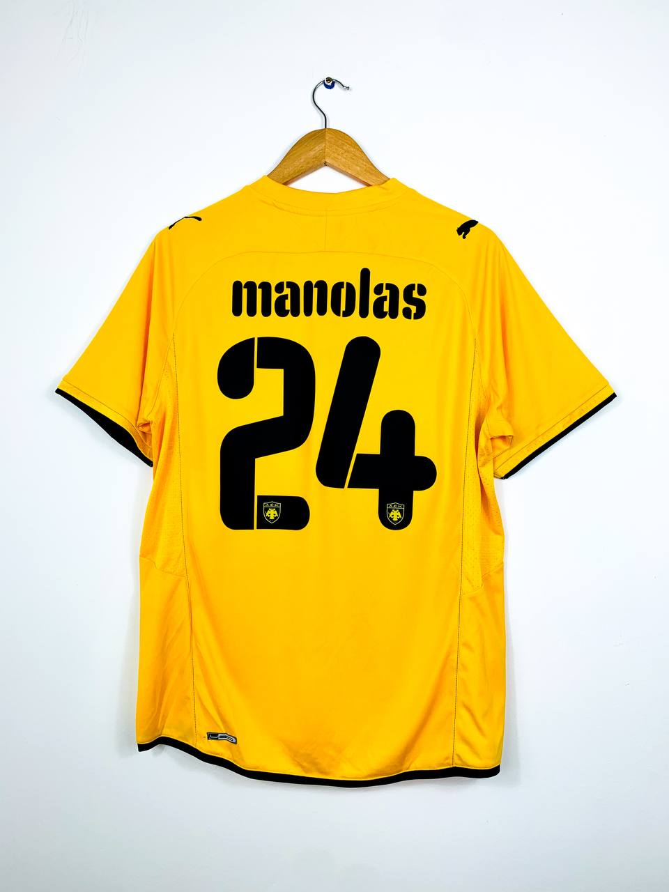 AEK 2009/2010 HOME SHIRT #24 MANOLAS