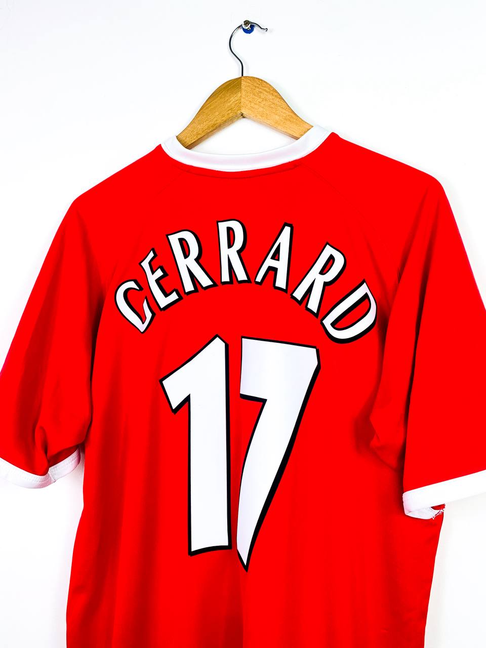 LIVERPOOL 2001/2003 UCL HOME SHIRT #17 GERRARD [L]