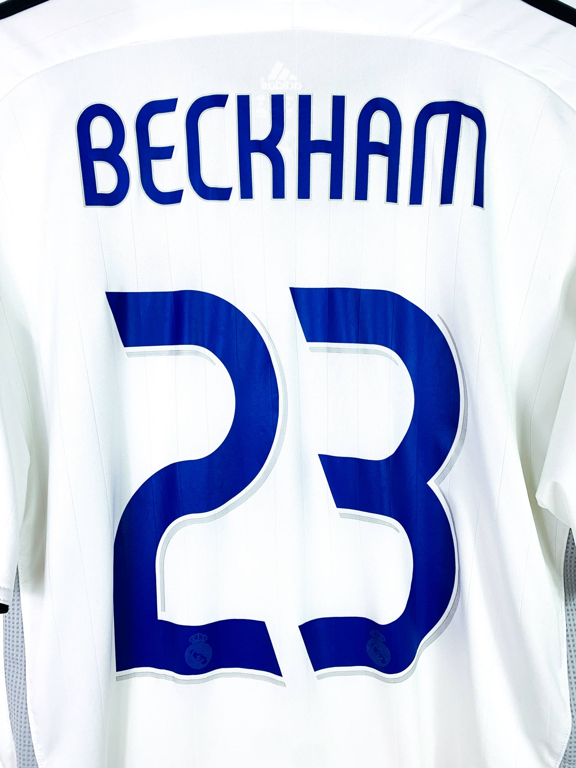 REAL MADRID 2006/2007 HOME SHIRT #23 BECKHAM [XL]