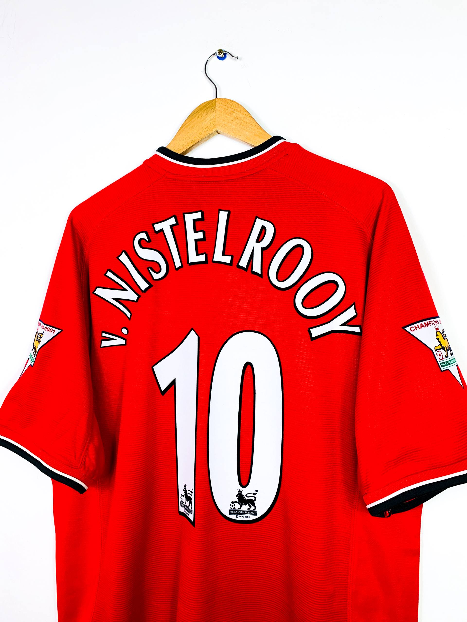 MANCHESTER UNITED 2000/2002 HOME SHIRT #10 VAN NISTELROOY [XL]