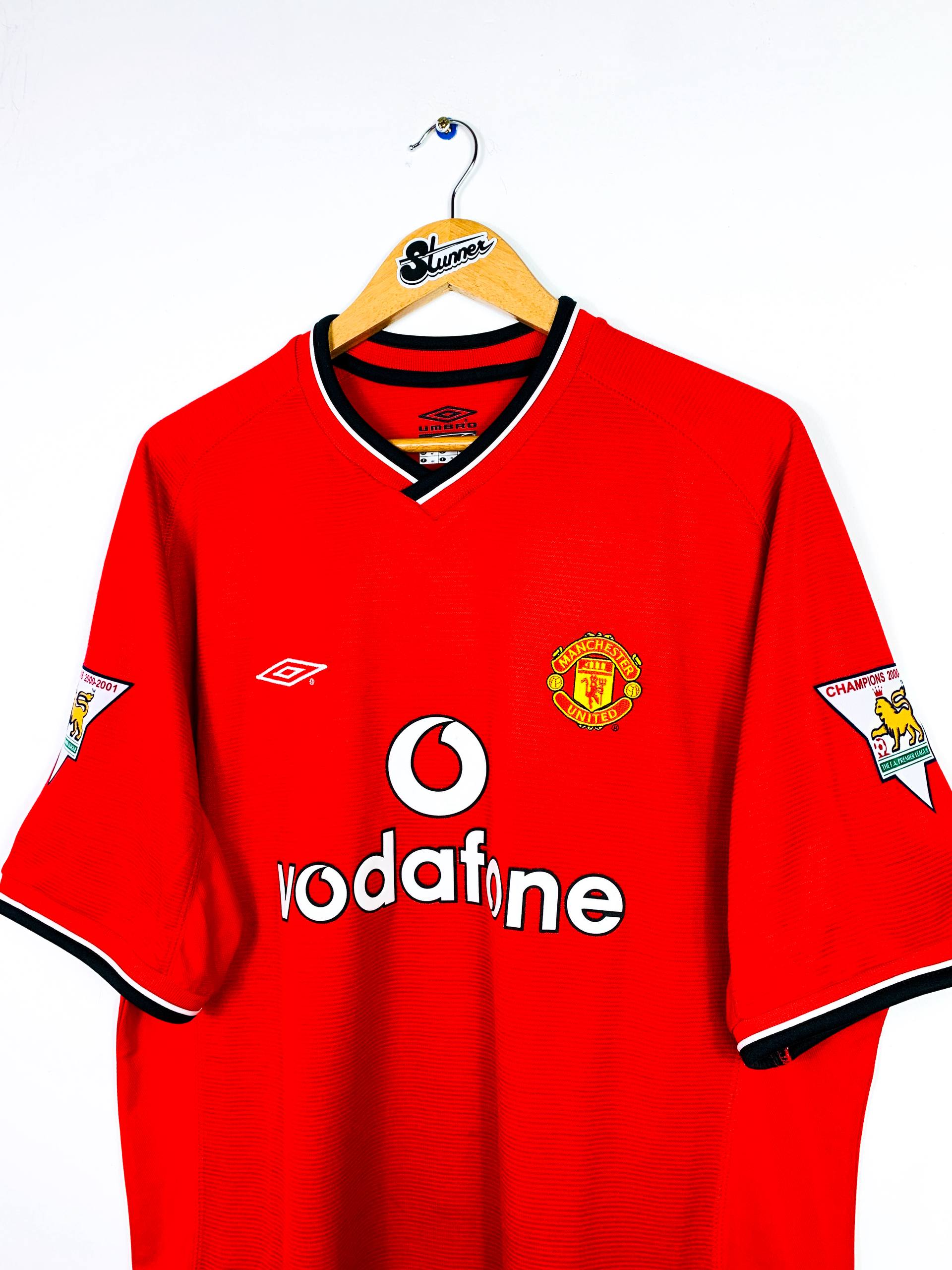 MANCHESTER UNITED 2000/2002 HOME SHIRT #10 VAN NISTELROOY [XL]