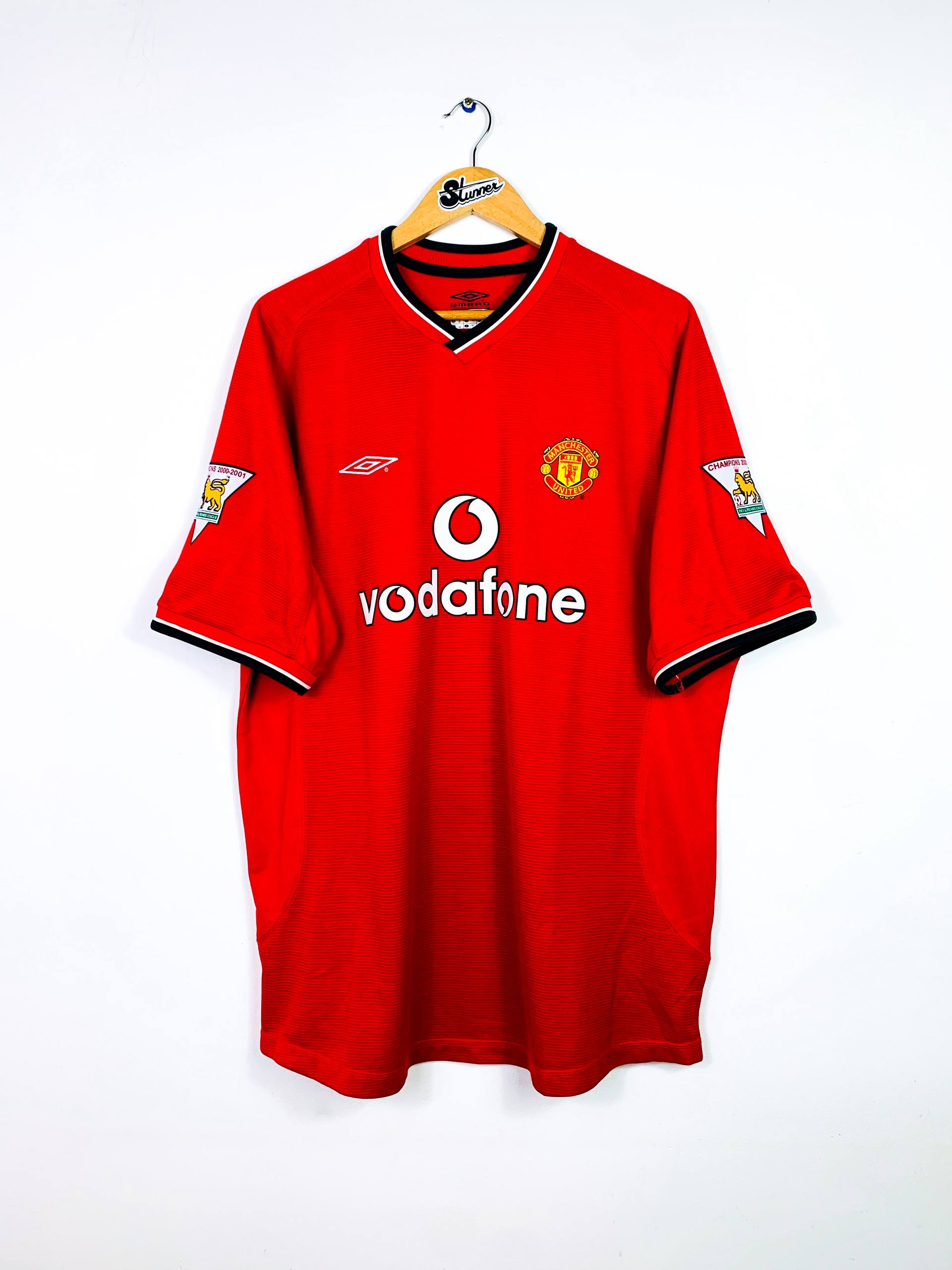 MANCHESTER UNITED 2000/2002 HOME SHIRT #10 VAN NISTELROOY [XL]