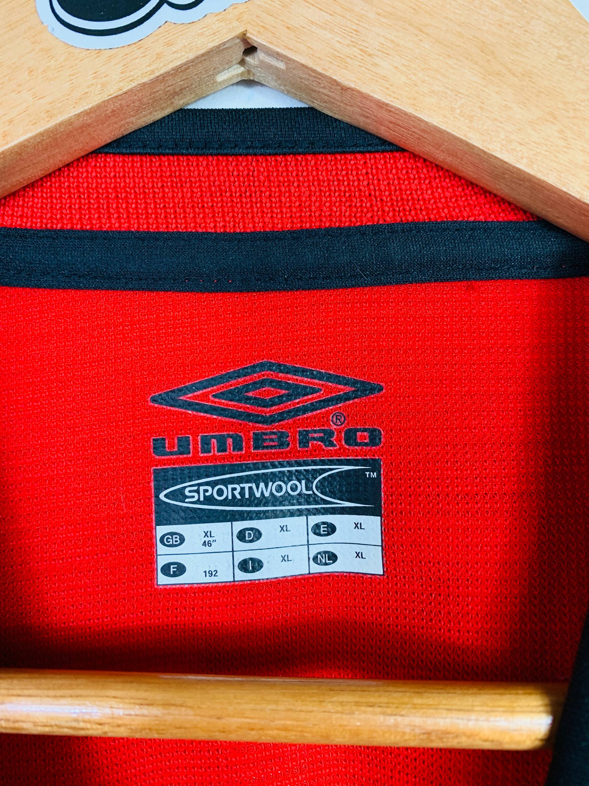 MANCHESTER UNITED 2000/2002 HOME SHIRT #10 VAN NISTELROOY [XL]