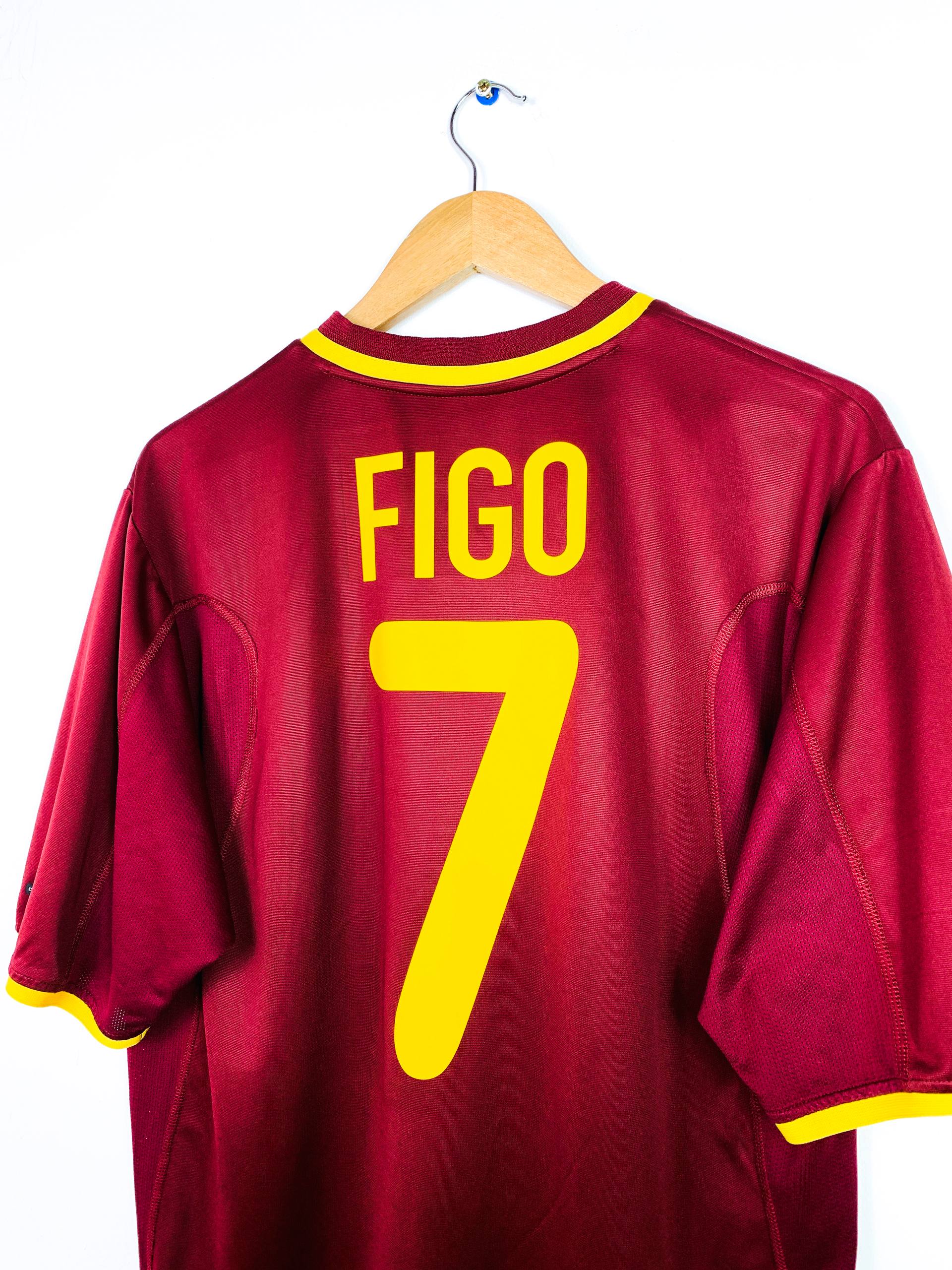 PORTUGAL 2000/2002 HOME SHIRT #7 FIGO [L]
