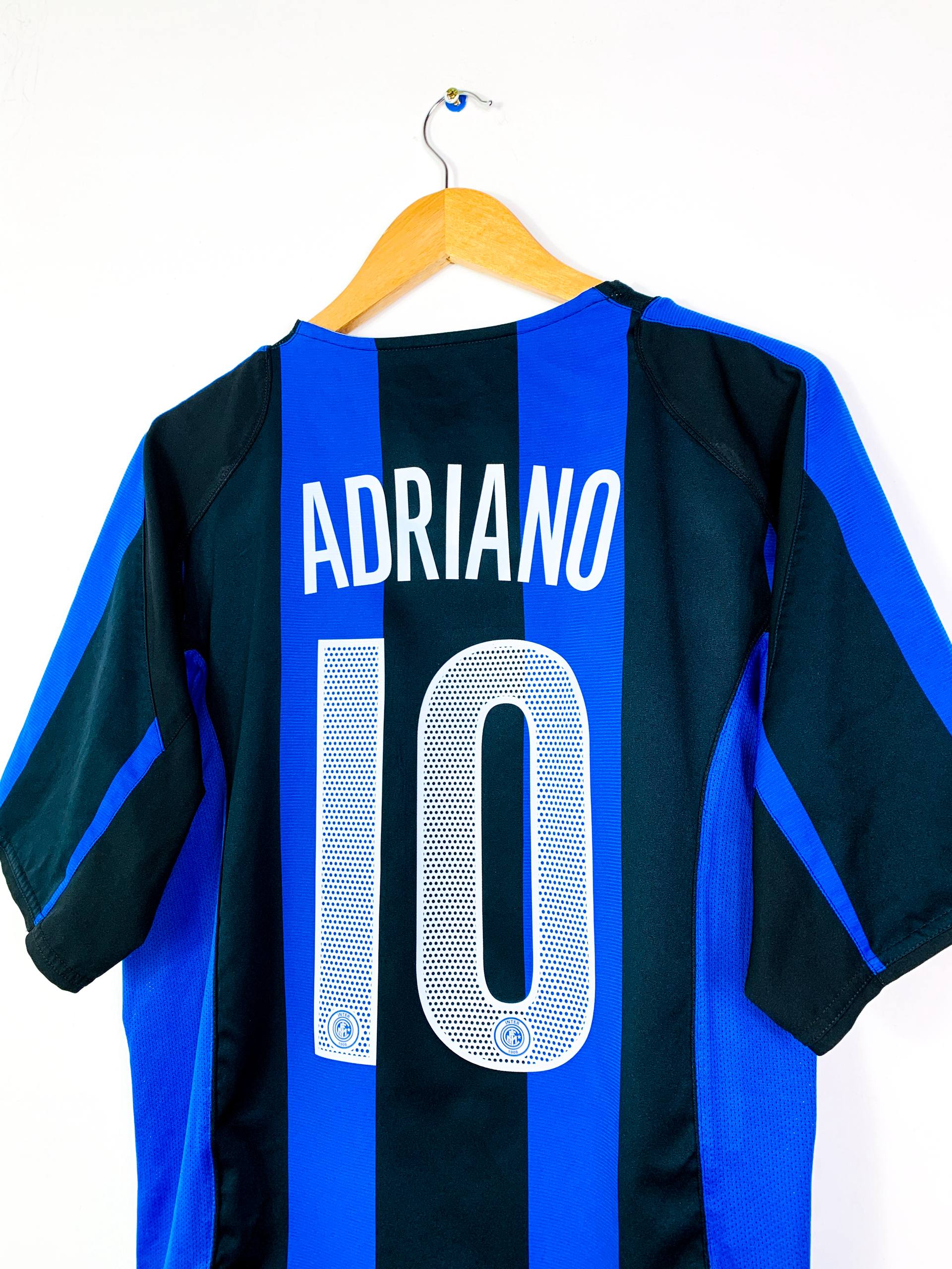 INTER MILAN 2004/2005 HOME SHIRT #10 ADRIANO [M]