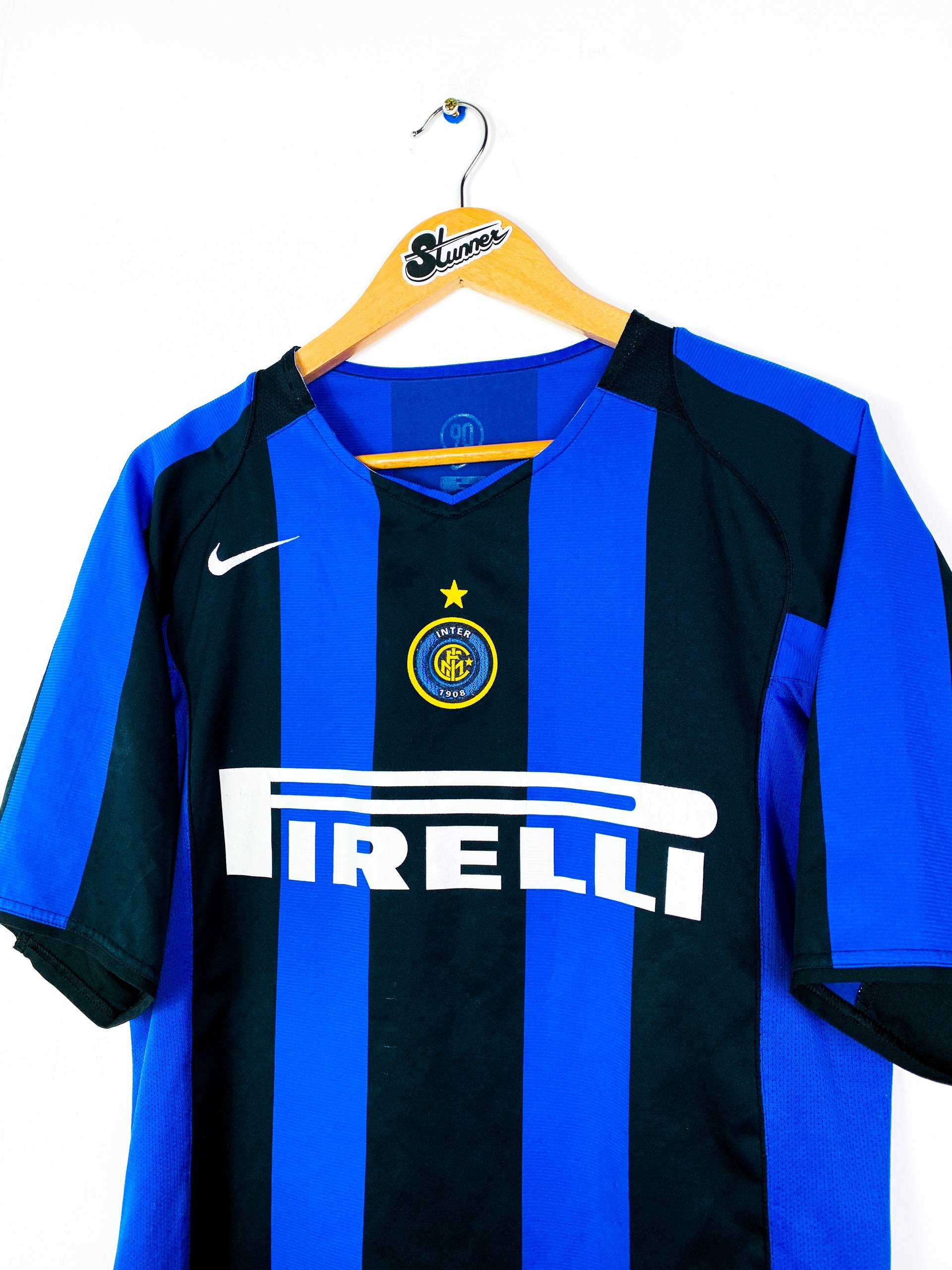 INTER MILAN 2004/2005 HOME SHIRT #10 ADRIANO [M]