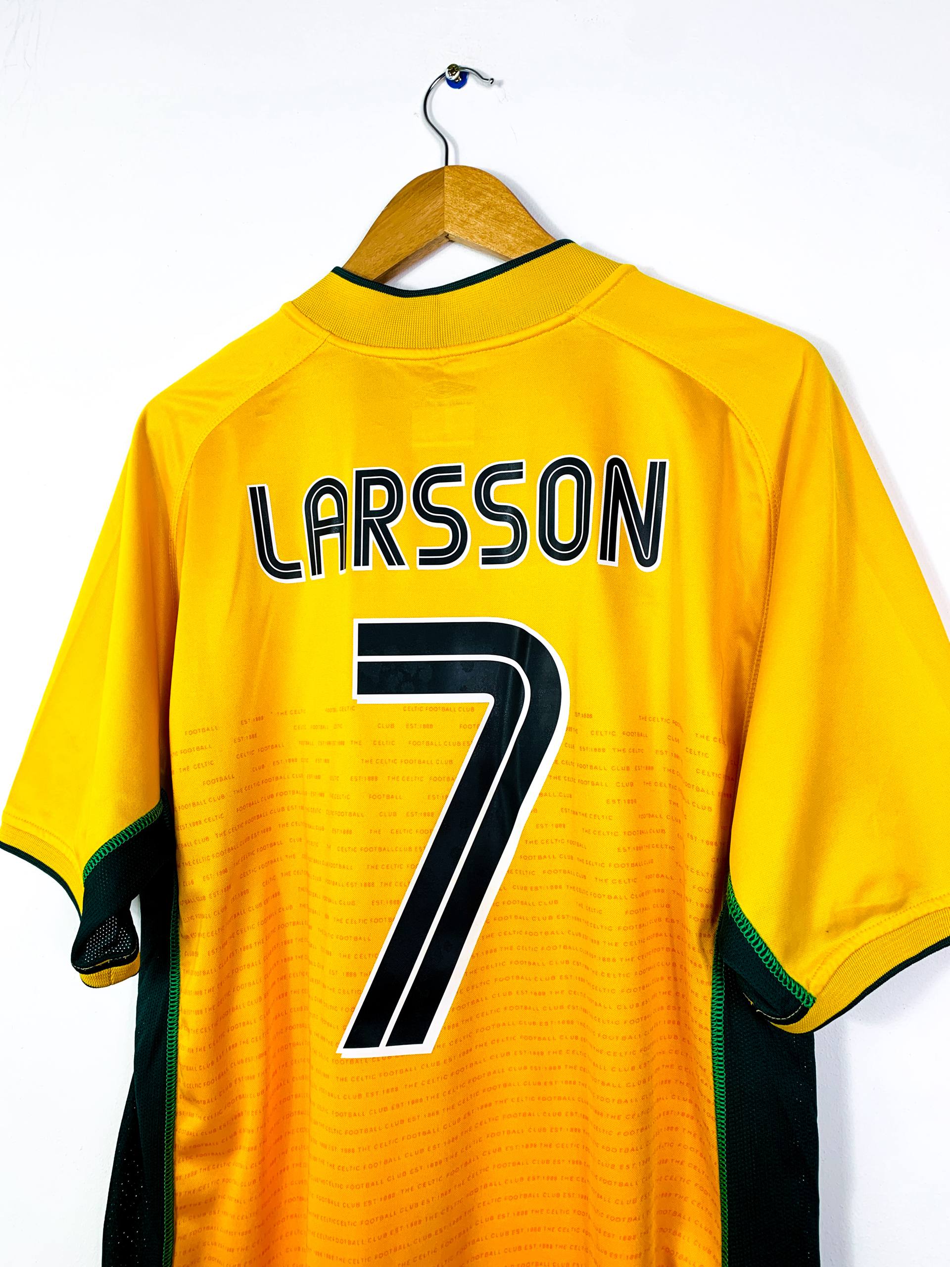 CELTIC 2002/2003 AWAY SHIRT #7 LARSSON [XL]