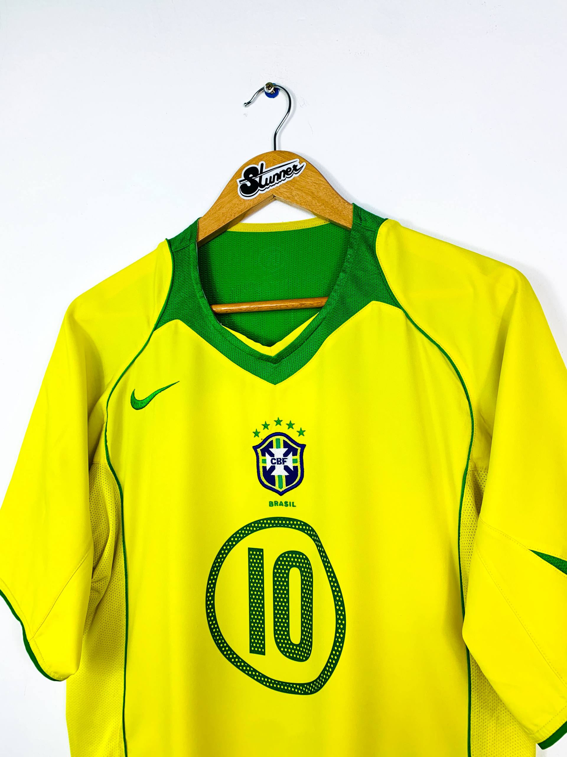 BRAZIL 2004/2006 HOME SHIRT #10 RONALDINHO [M]