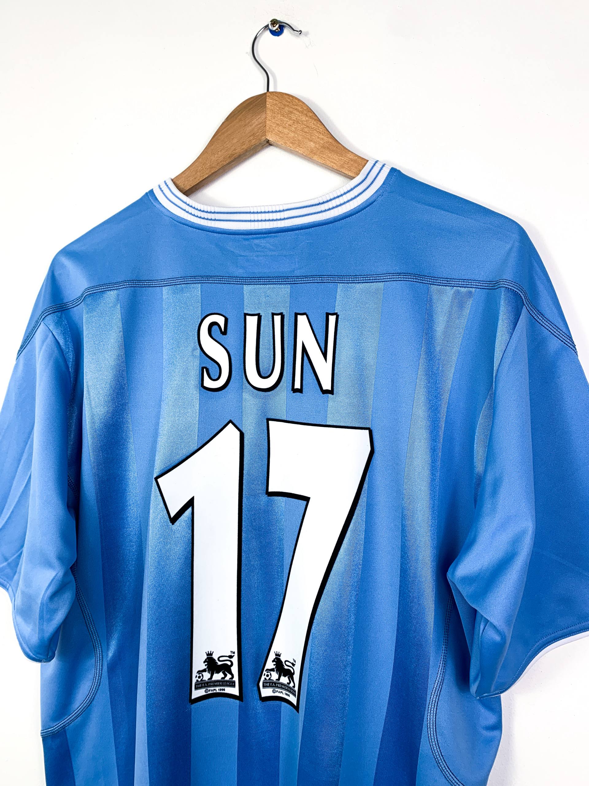 MANCHESTER CITY 2003/2004 HOME SHIRT #17 SUN [L]