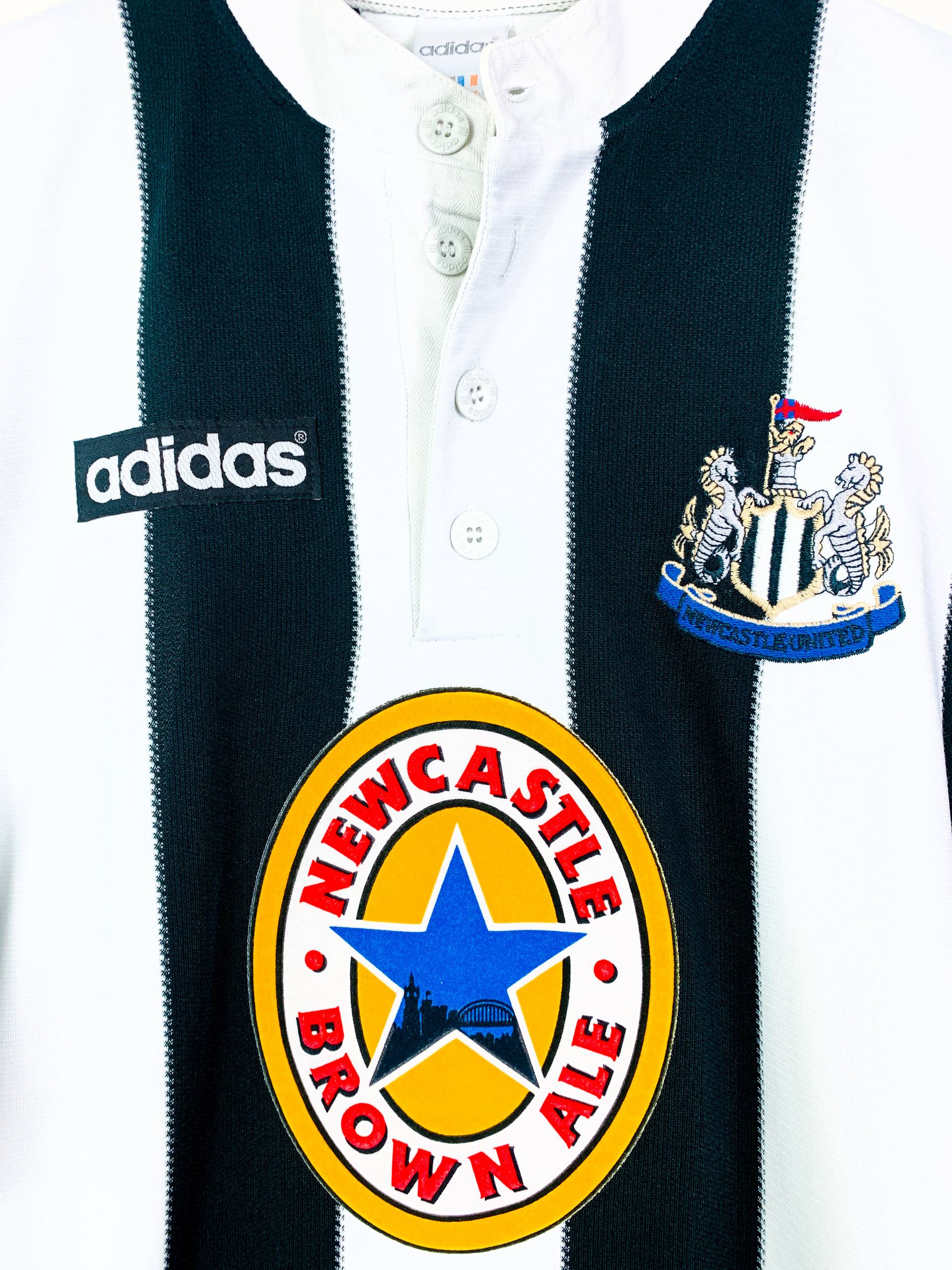 NEWCASTLE UNITED 1995/1997 HOME SHIRT #9 SHEARER [L]