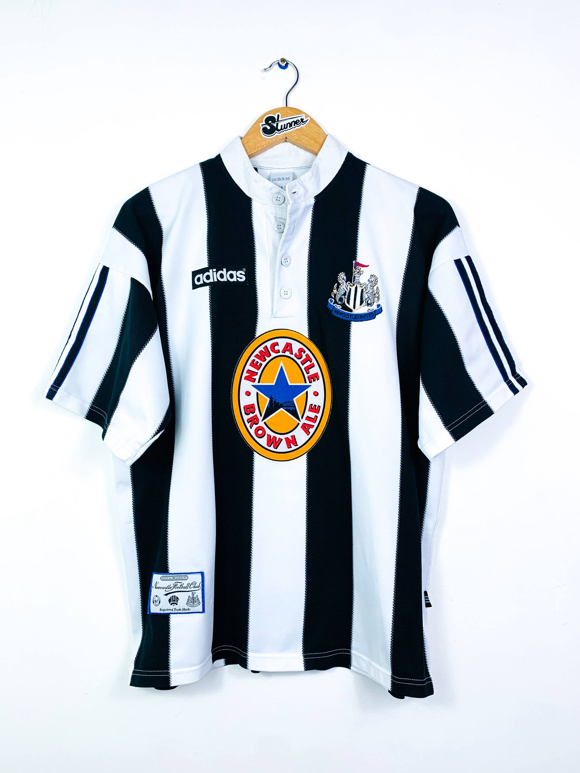 NEWCASTLE UNITED 1995/1997 HOME SHIRT #9 SHEARER [L]
