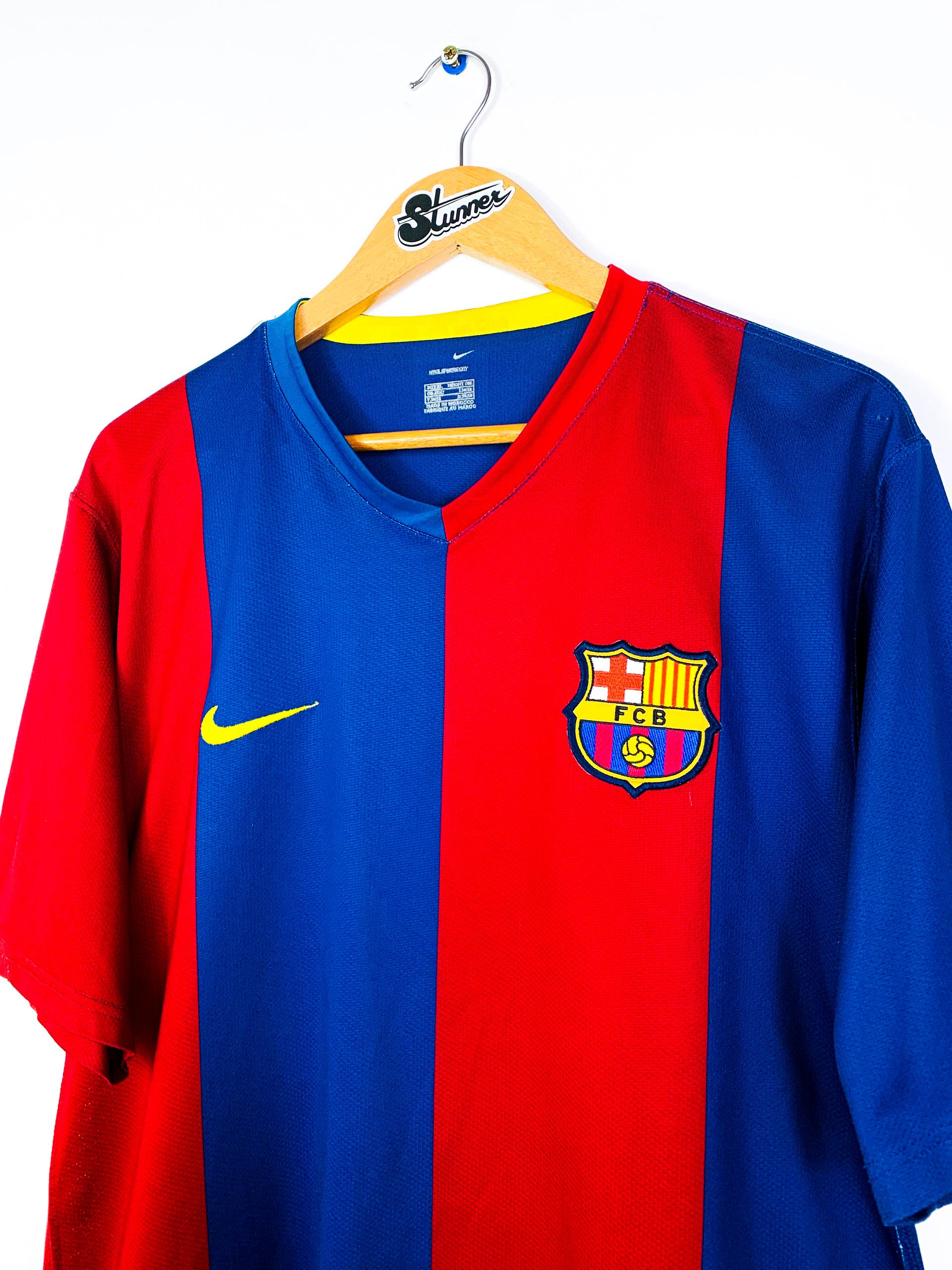 BARCELONA 2006/2007 HOME SHIRT #10 RONALDINHO [XL]