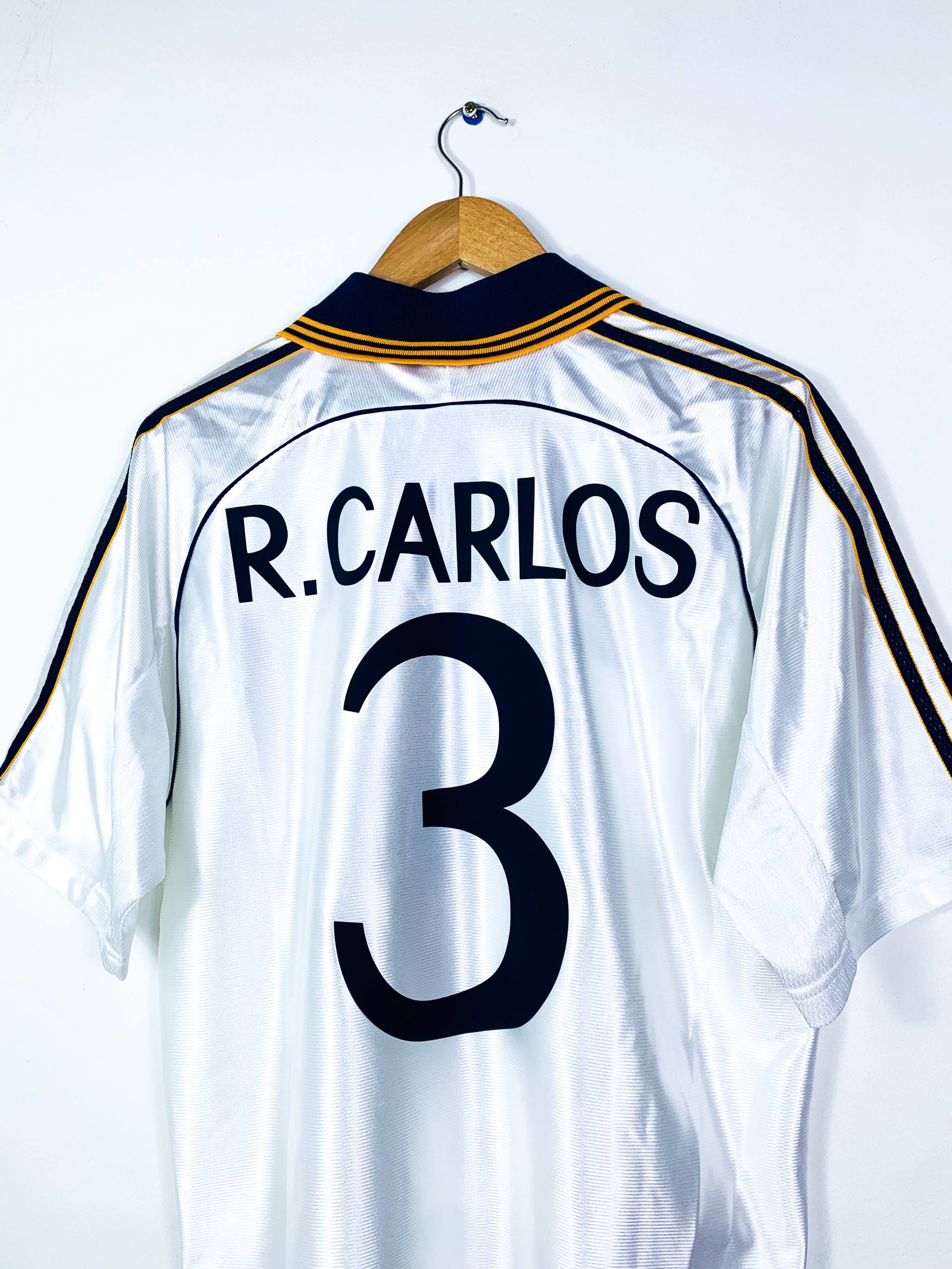 REAL MADRID 1998/2000 HOME SHIRT #3 R.CARLOS [M]