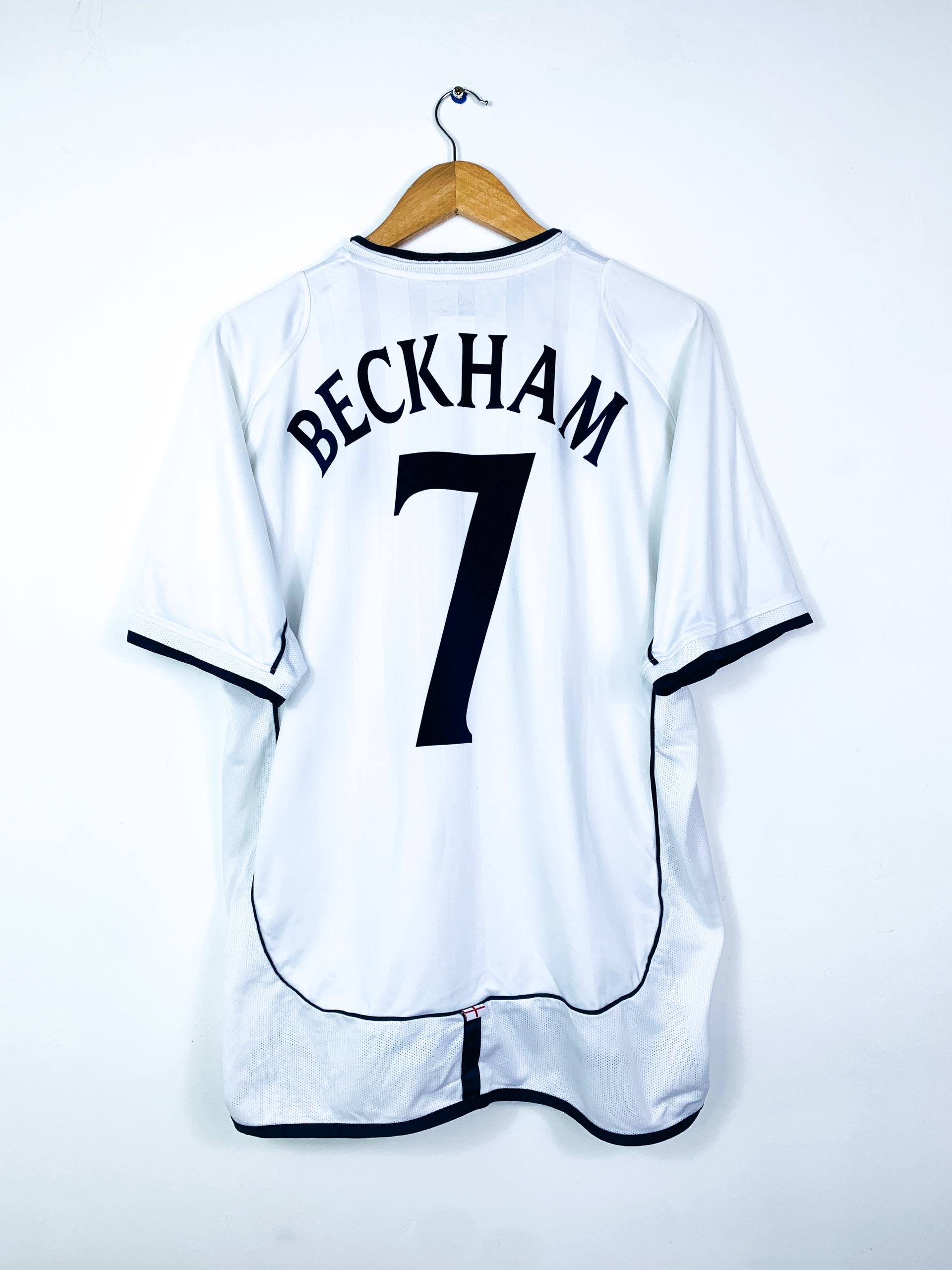 ENGLAND 2001/2003 HOME SHIRT #7 BECKHAM [XL]