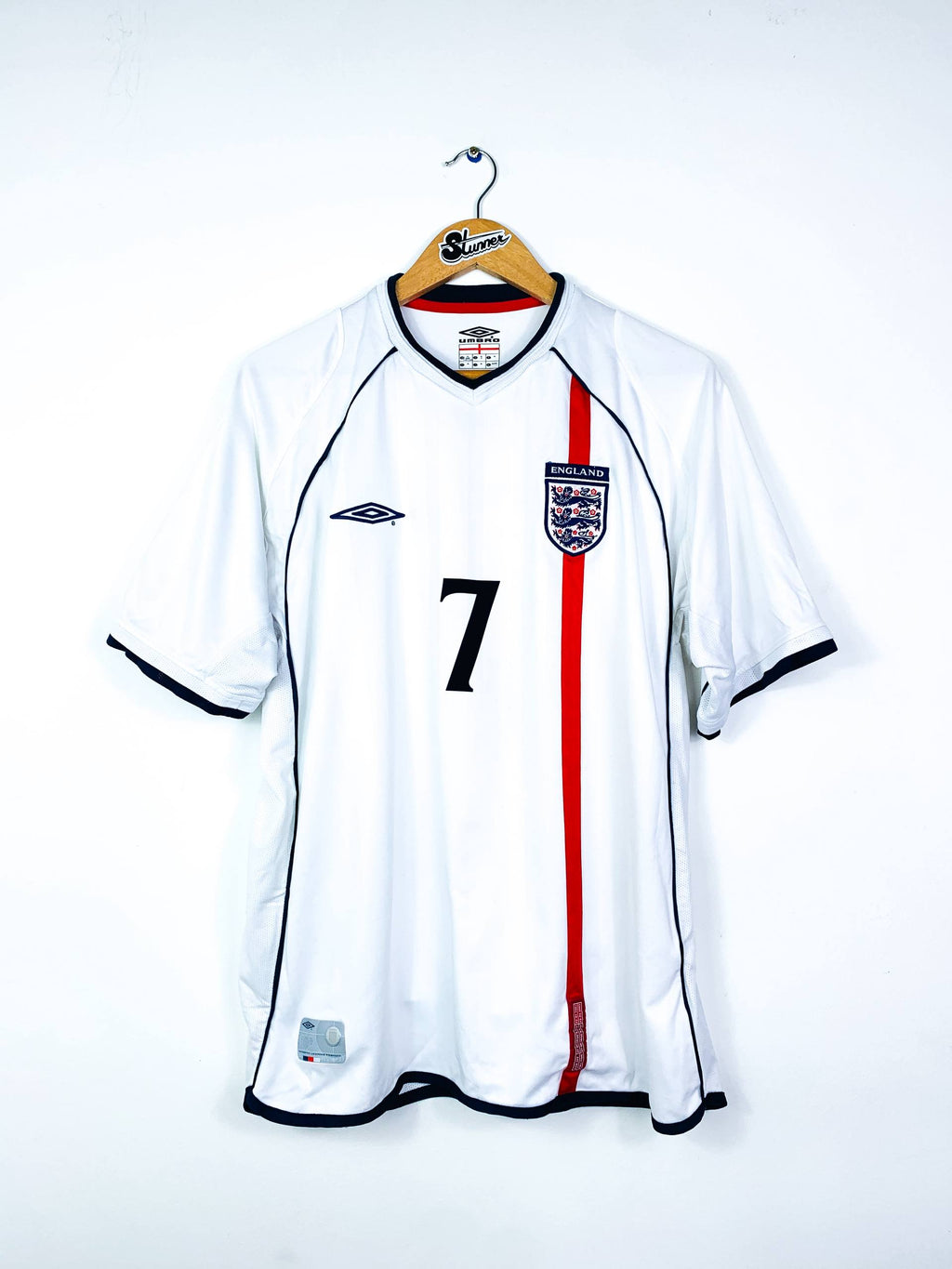 ENGLAND 2001/2003 HOME SHIRT #7 BECKHAM [XL]