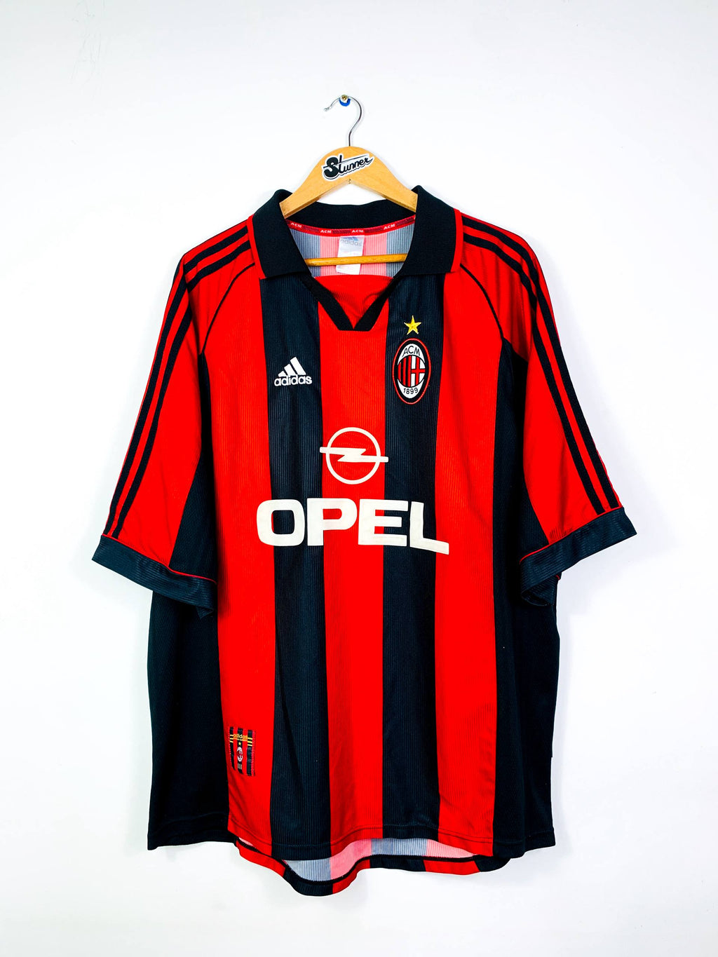 AC MILAN 1998/2000 HOME SHIRT #3 MALDINI [XXL]