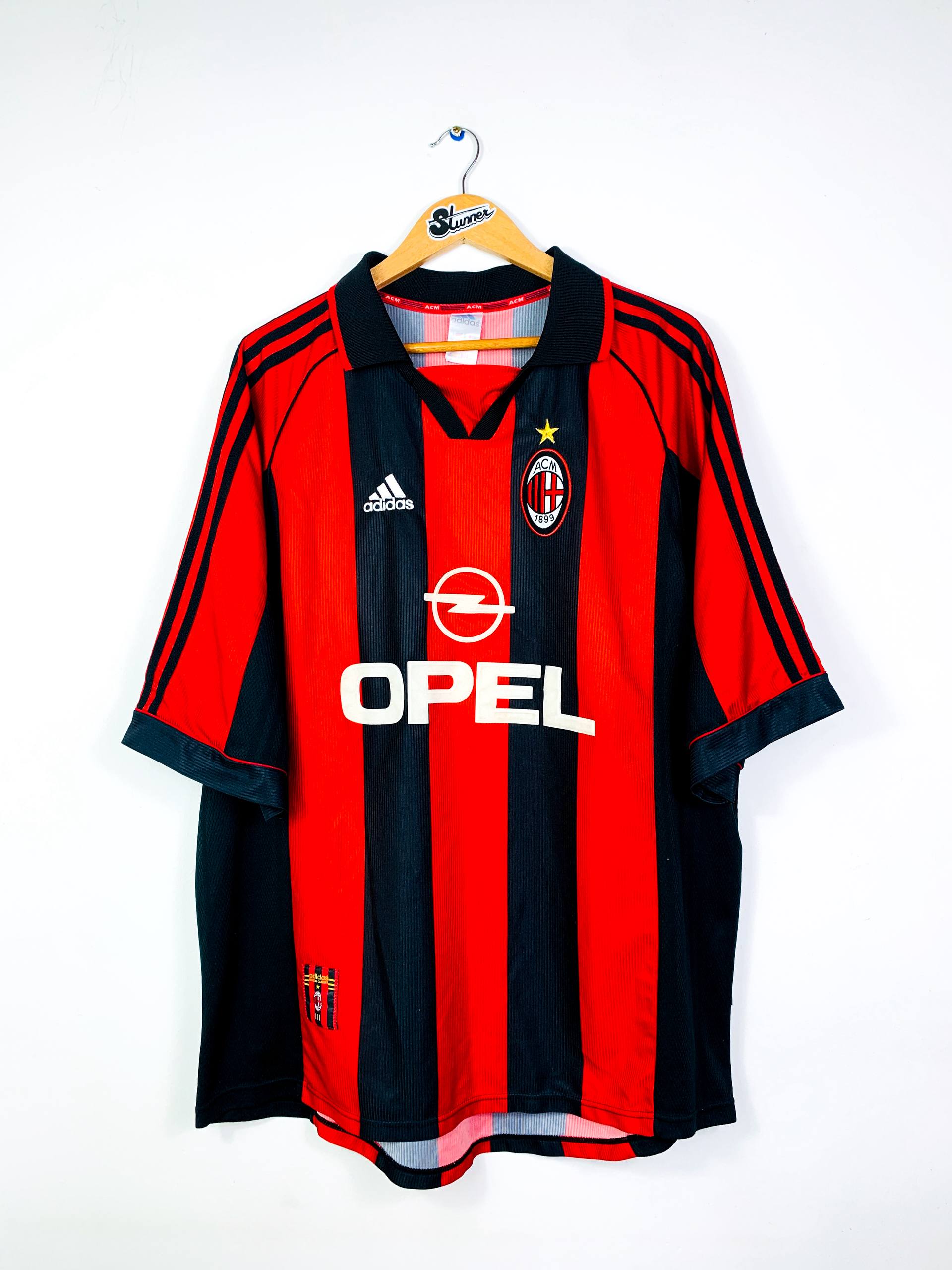 AC MILAN 1998/2000 HOME SHIRT #3 MALDINI [XXL]