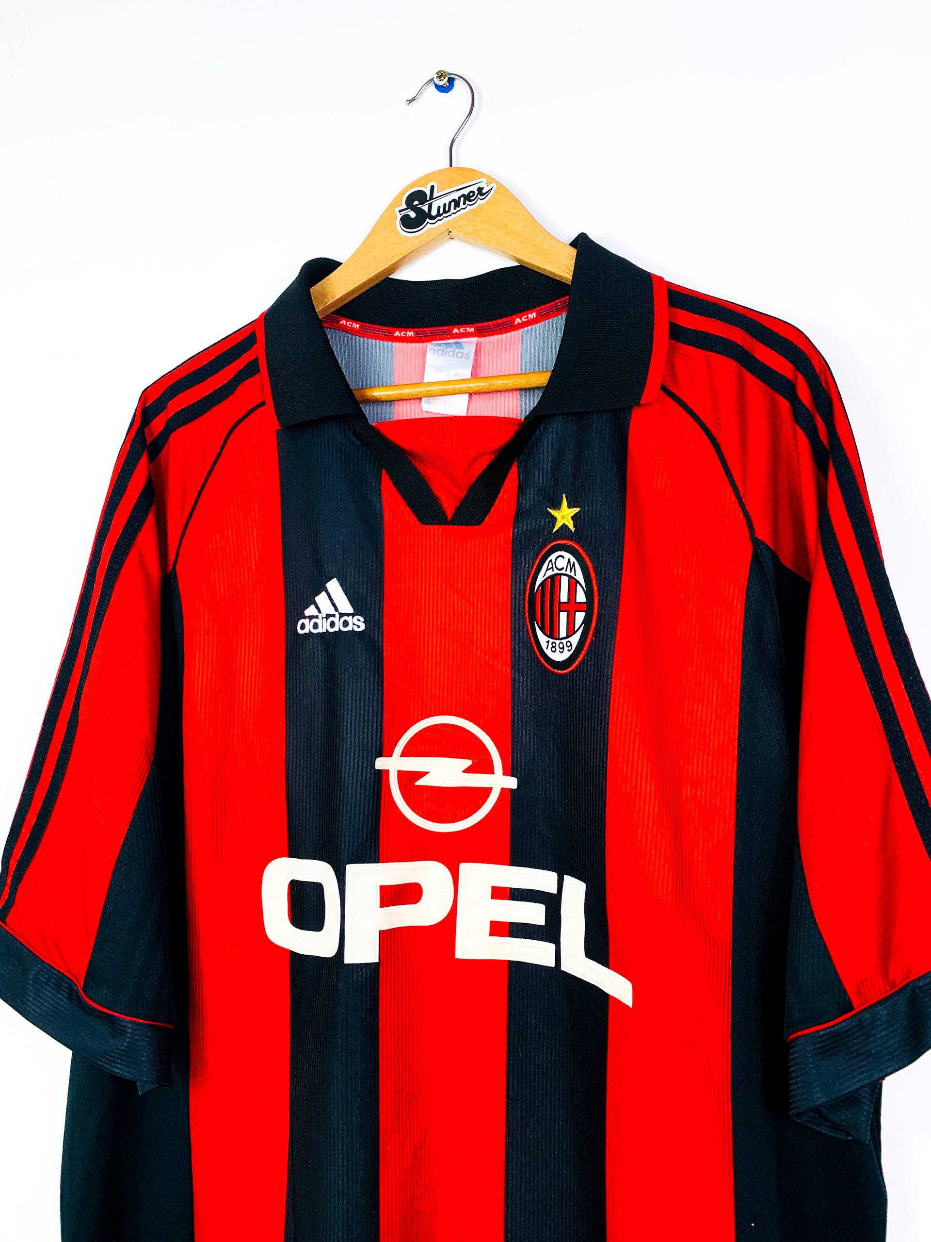 AC MILAN 1998/2000 HOME SHIRT #3 MALDINI [XXL]