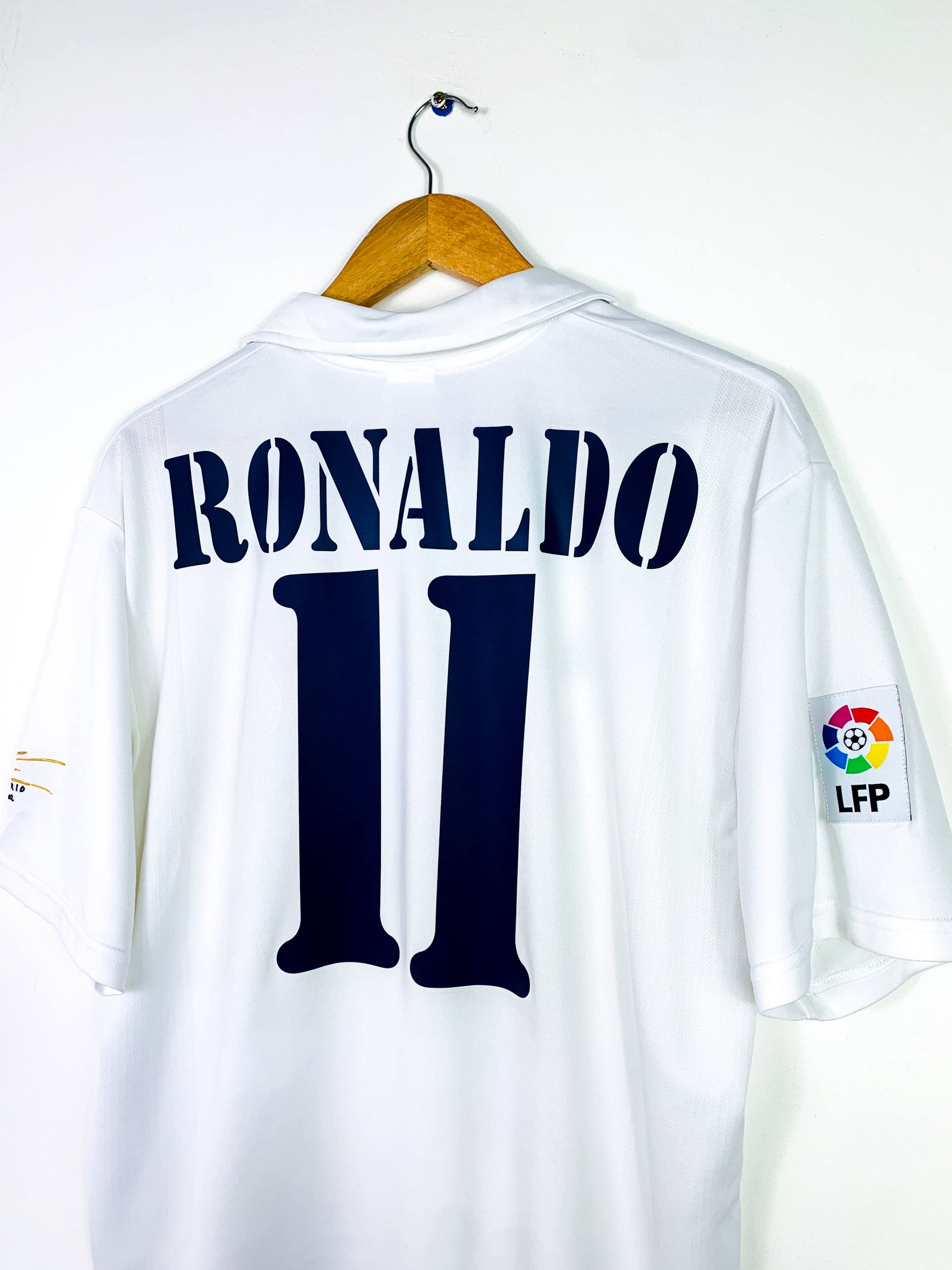 REAL MADRID 2002/2003 *CENTENARY* HOME SHIRT #11 RONALDO [L]