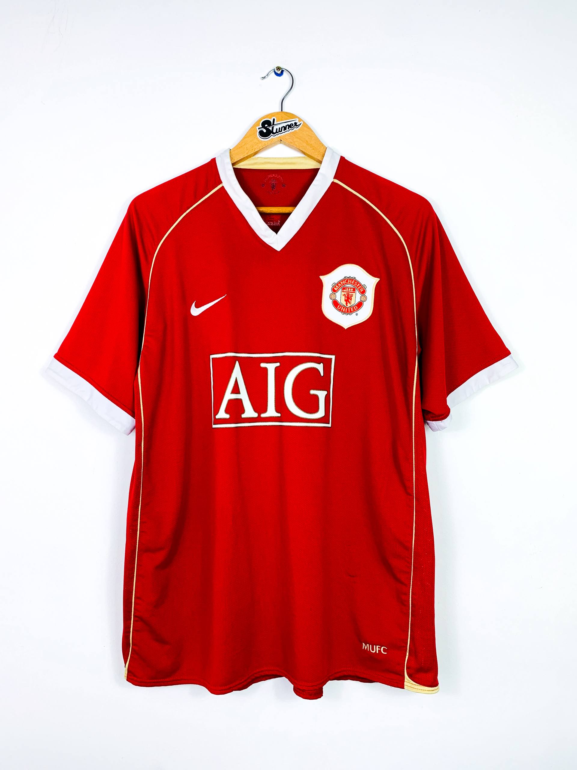 MANCHESTER UNITED 2006/2007 HOME SHIRT #7 RONALDO [XL]