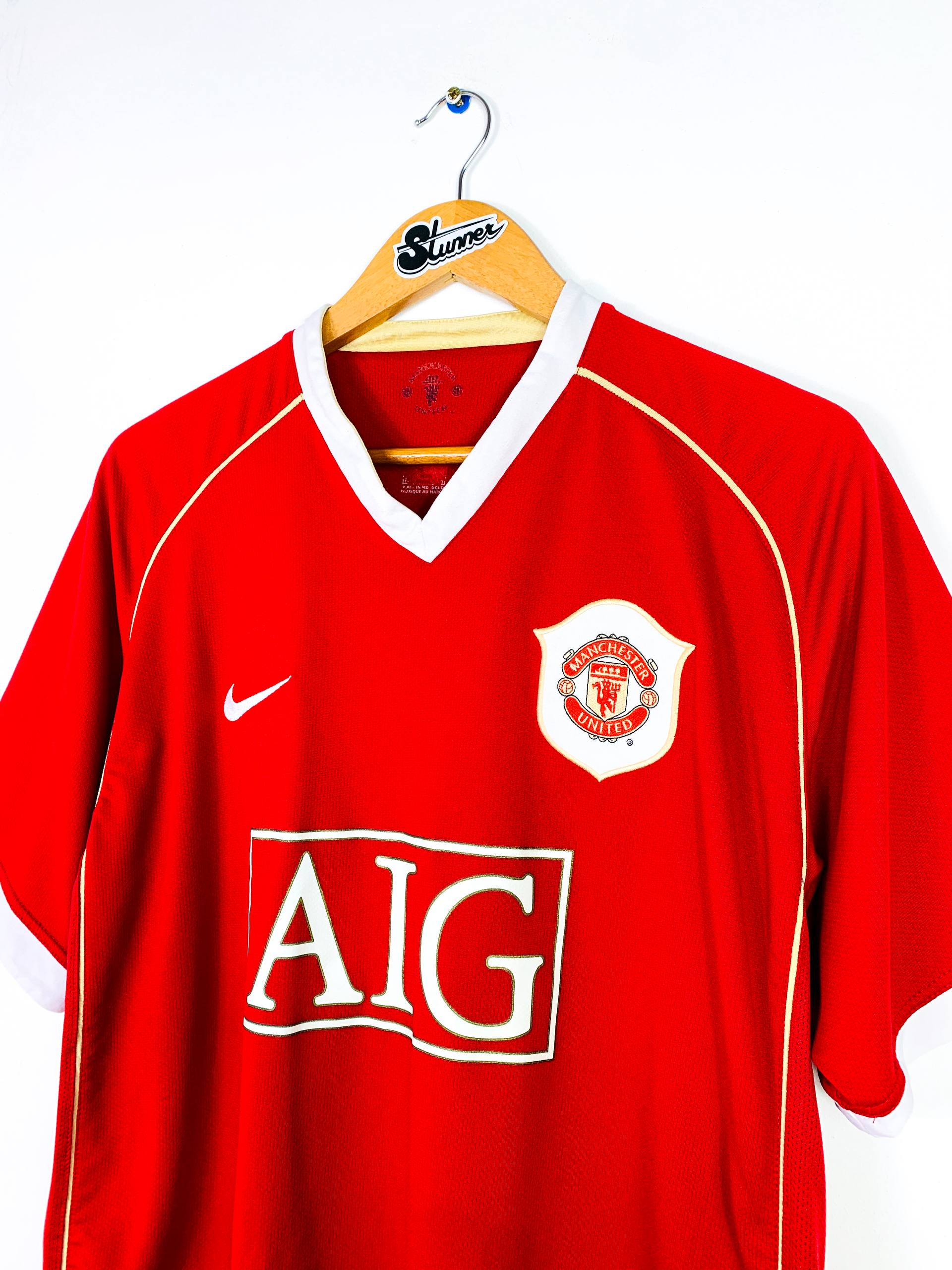 MANCHESTER UNITED 2006/2007 HOME SHIRT #7 RONALDO [XL]