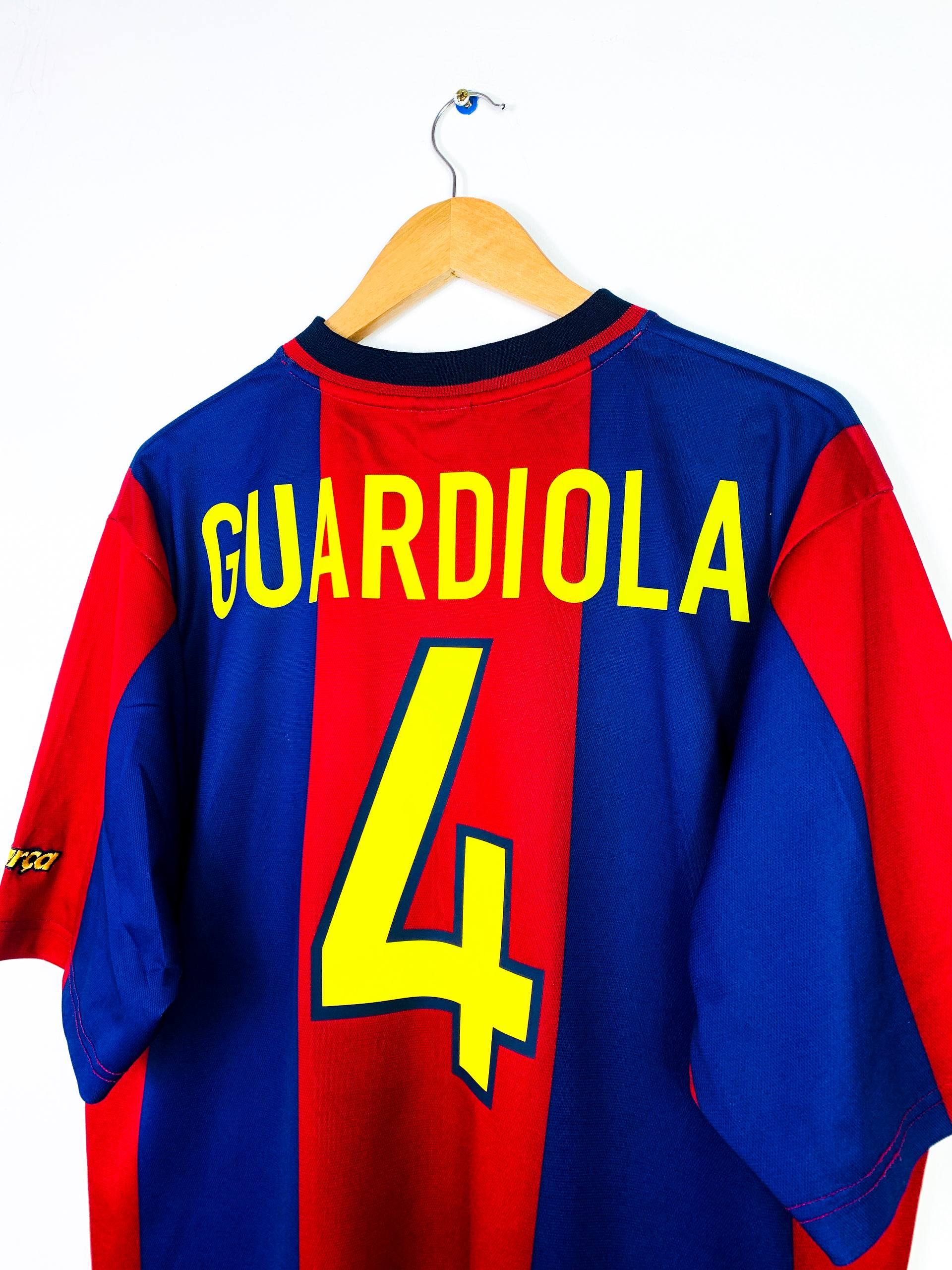 BARCELONA 1998/2000 HOME SHIRT *BASIC* #4 GUARDIOLA [L]