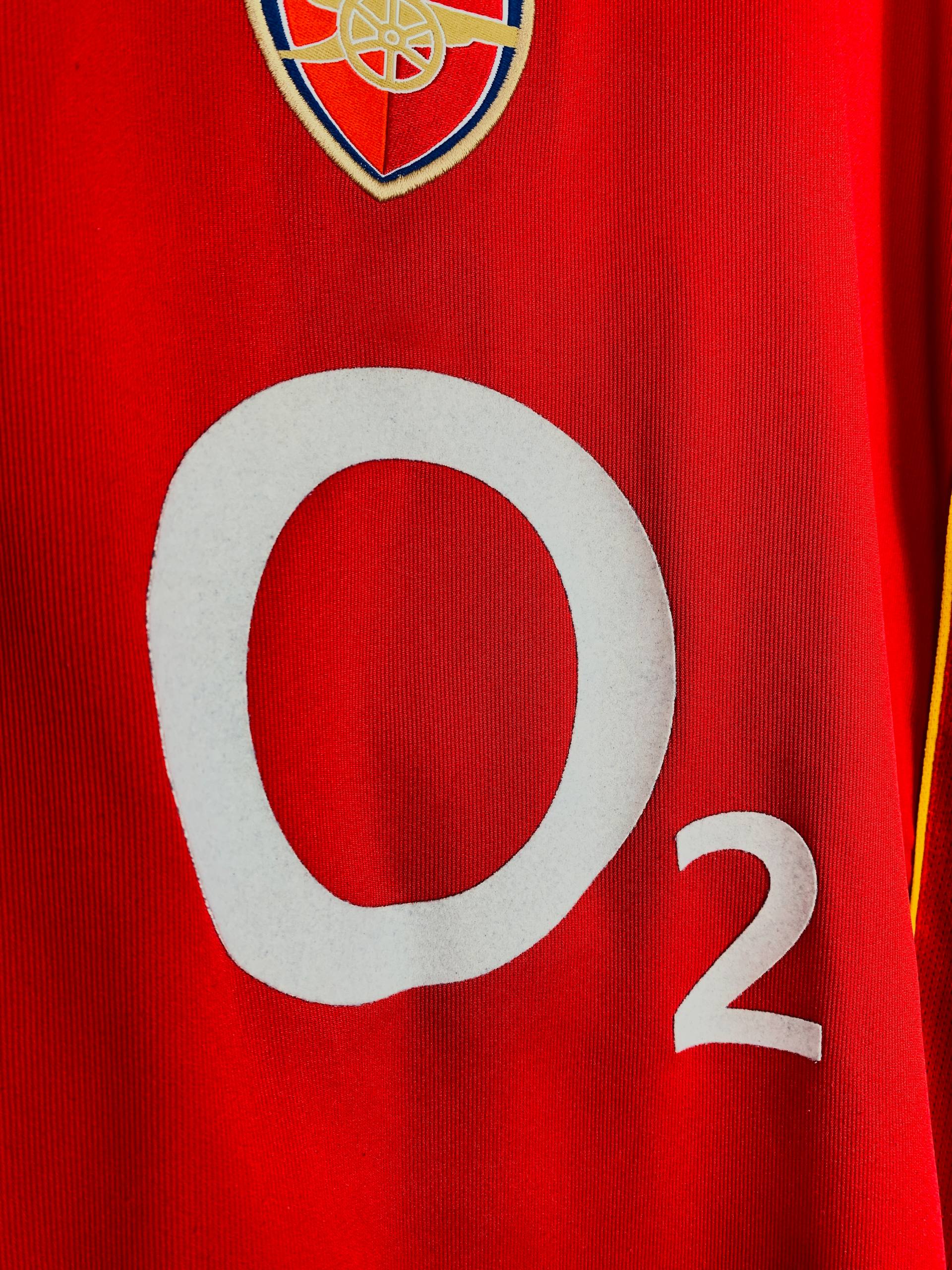 ARSENAL 2004/2005 HOME SHIRT #10 BERGKAMP [XXL]