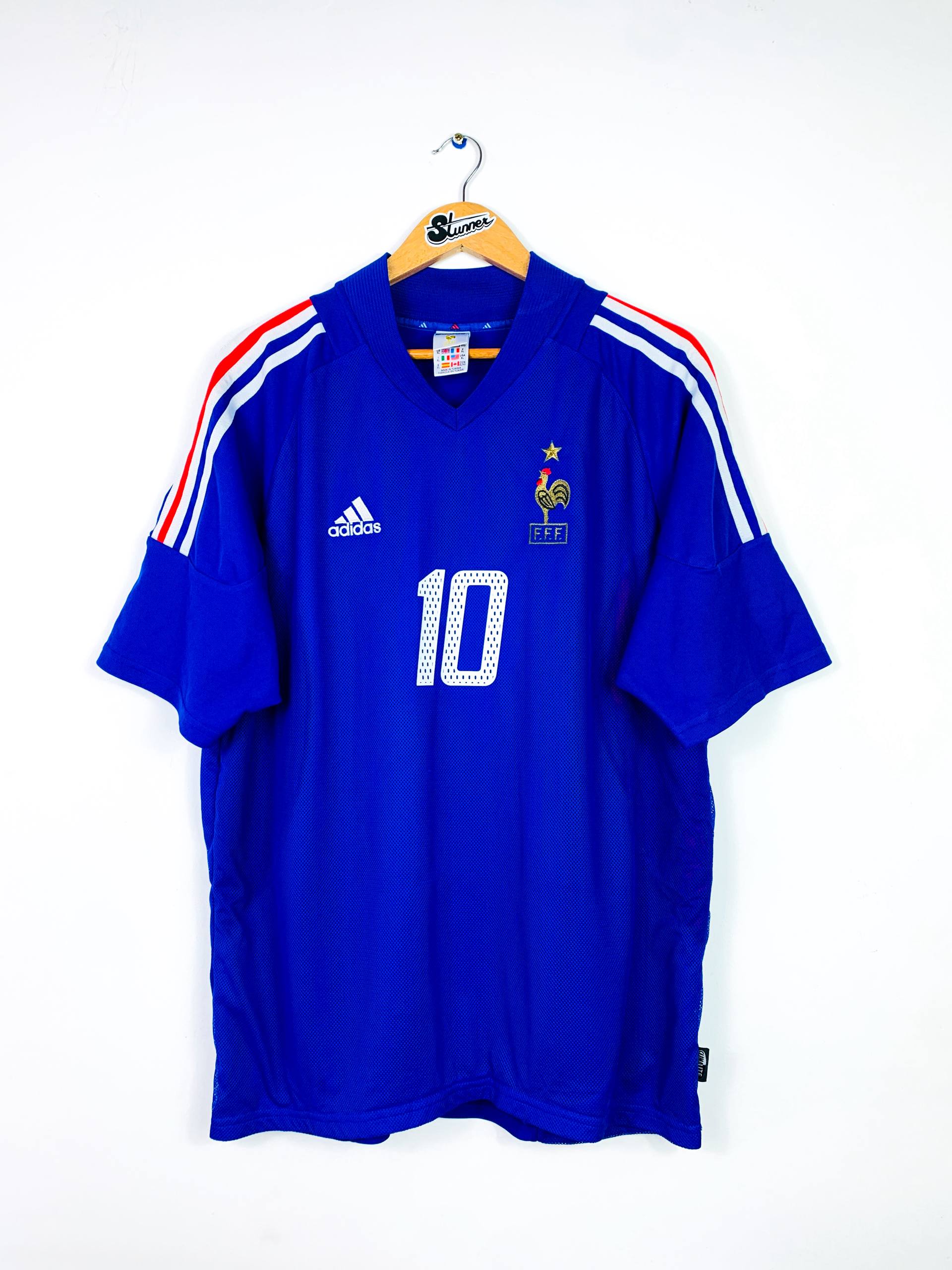 FRANCE 2002/2004 HOME SHIRT #10 ZIDANE [XL]