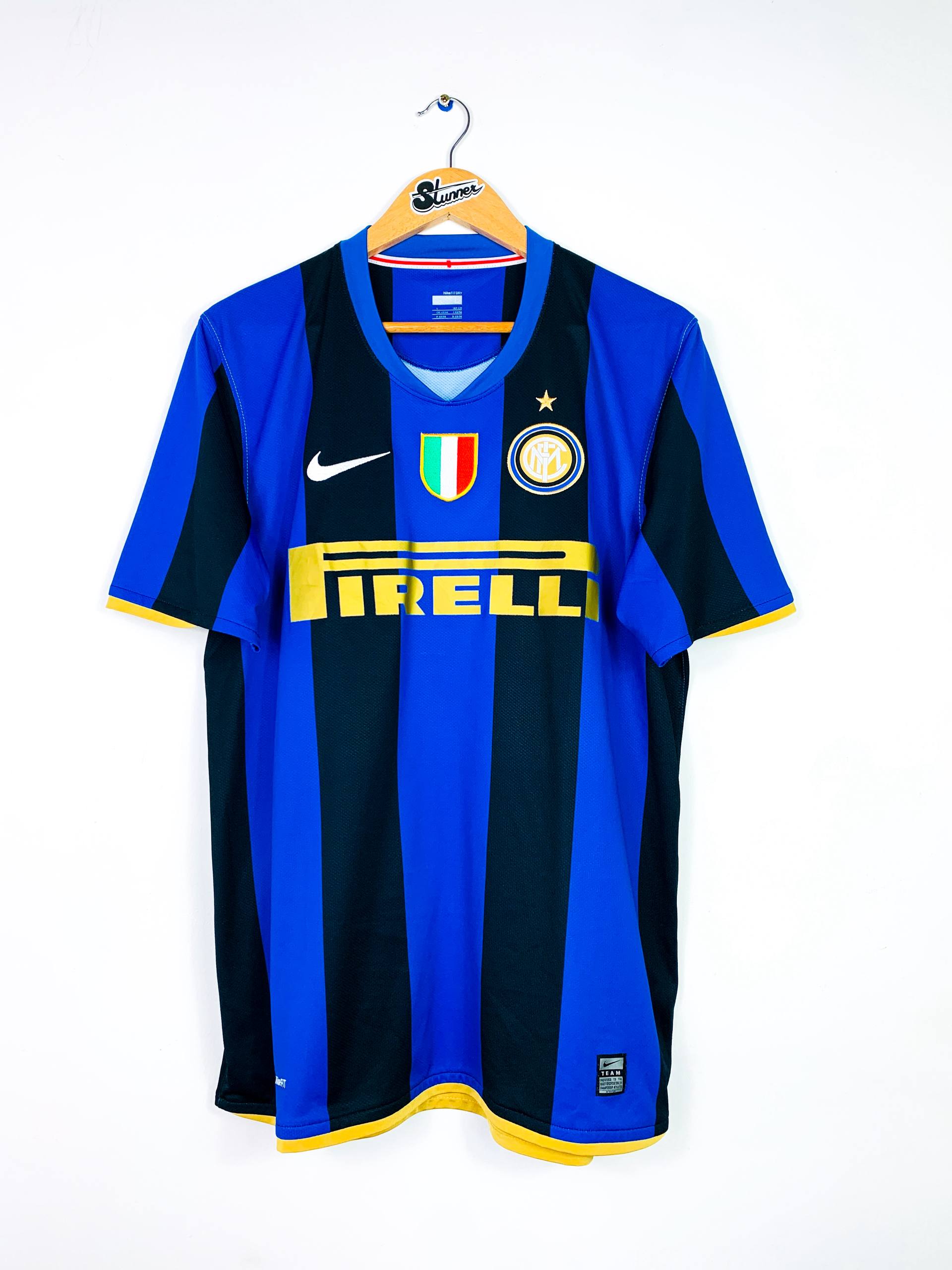 INTER MILAN 2008/2009 HOME SHIRT #10 ADRIANO [L]
