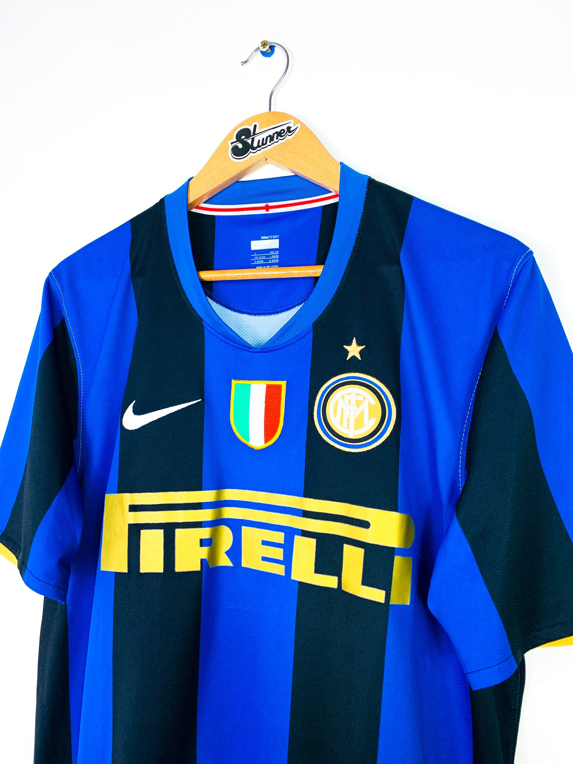 INTER MILAN 2008/2009 HOME SHIRT #10 ADRIANO [L]