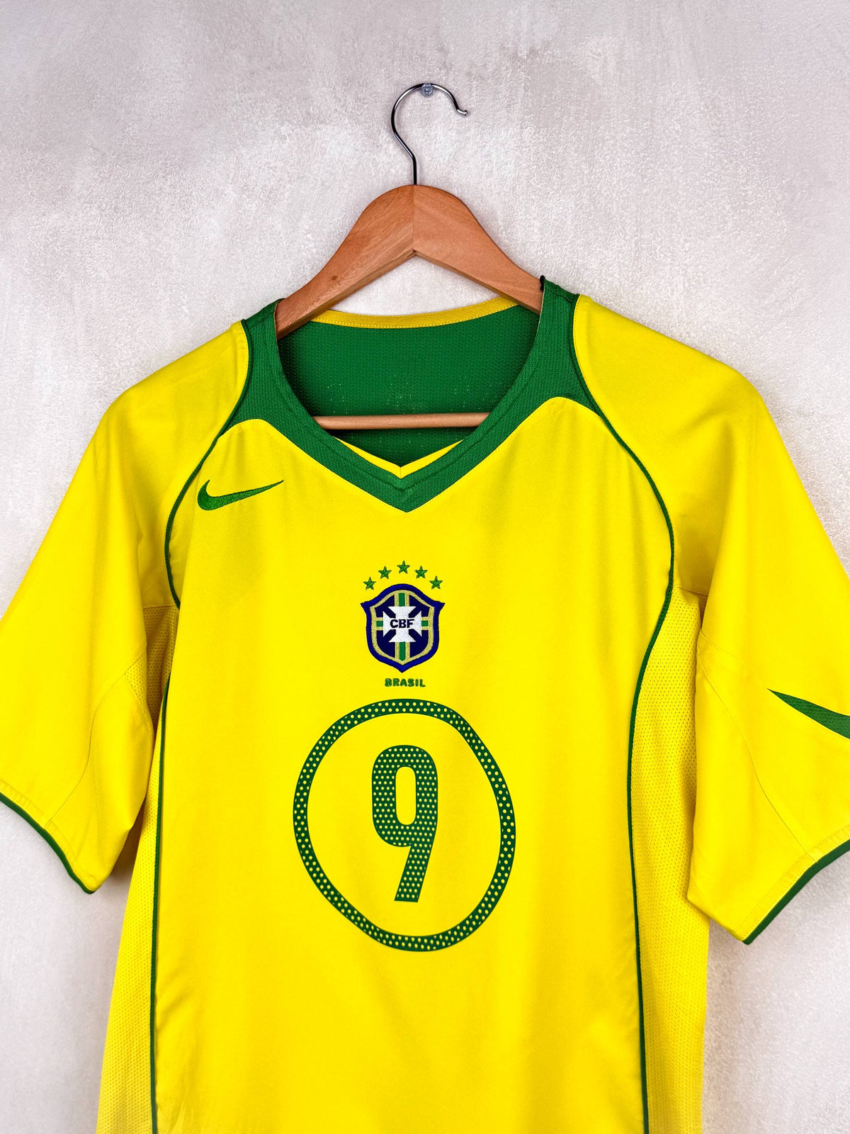 BRAZIL 2004/2006 HOME SHIRT #9 RONALDO [S]