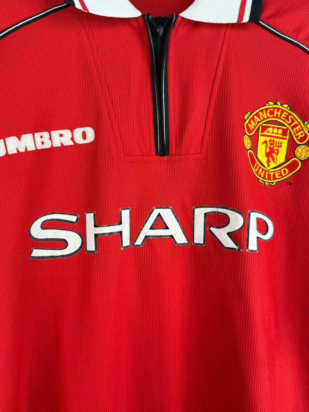 MANCHESTER UNITED 1998/2000 HOME SHIRT #20 SOLSKJAER [XL]