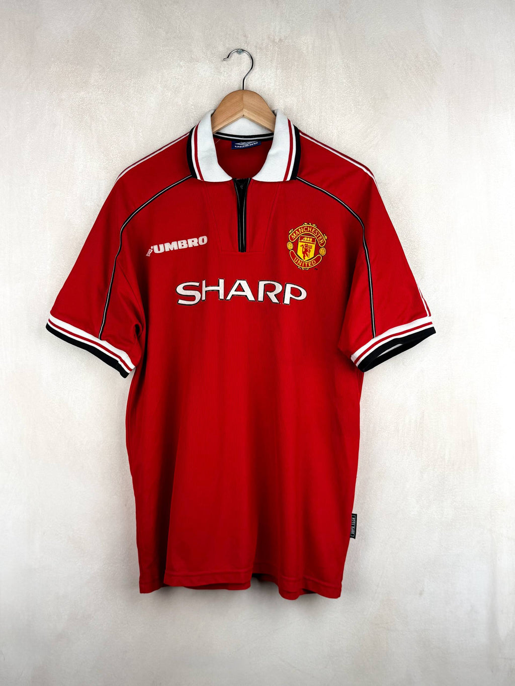 MANCHESTER UNITED 1998/2000 HOME SHIRT #20 SOLSKJAER [XL]
