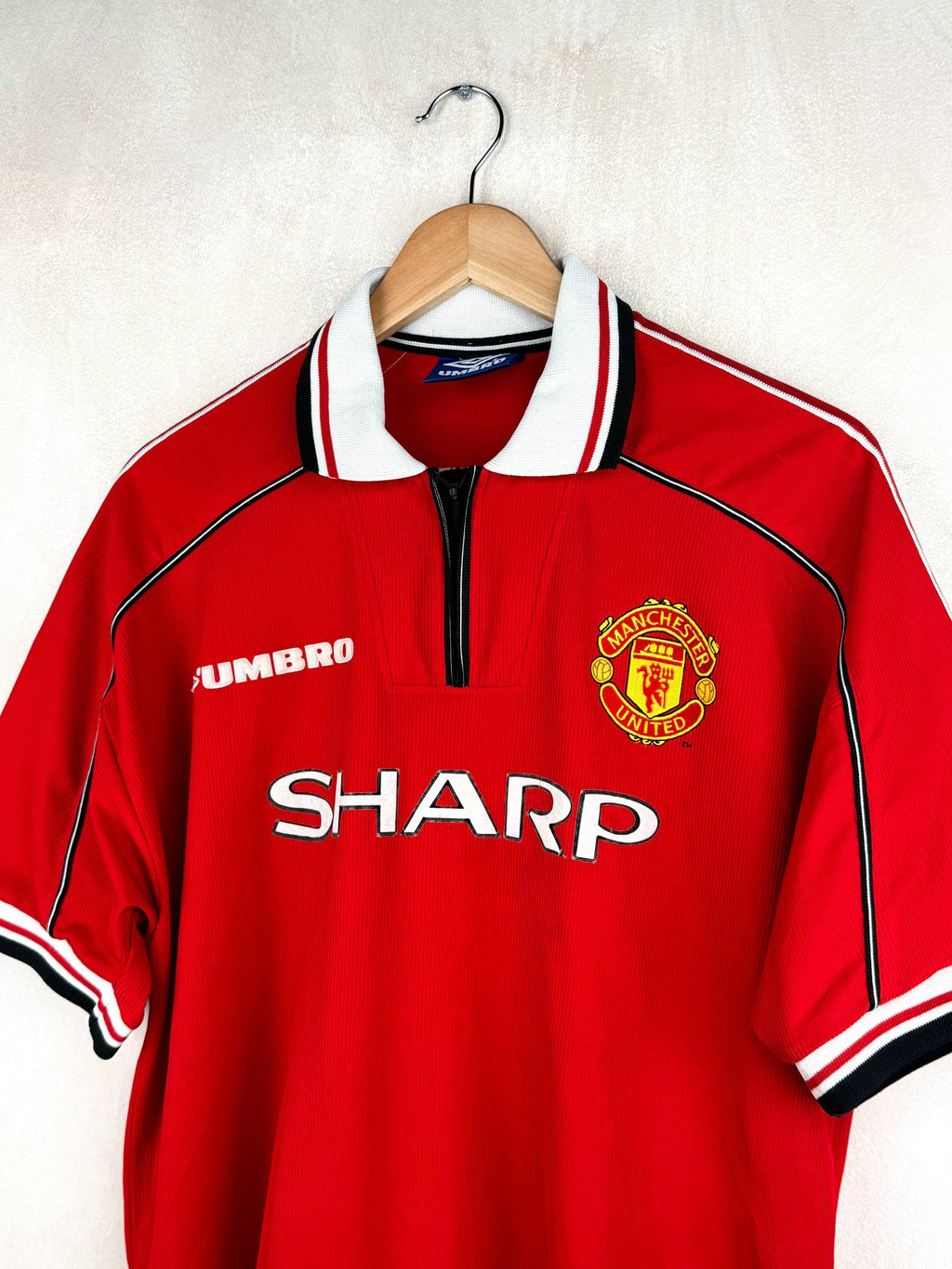 MANCHESTER UNITED 1998/2000 HOME SHIRT #20 SOLSKJAER [XL]