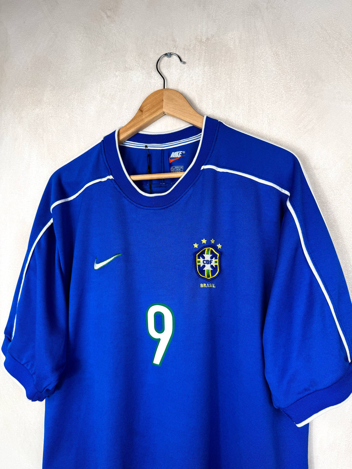 BRAZIL 1998/2000 AWAY SHIRT #9 RONALDO [XL]