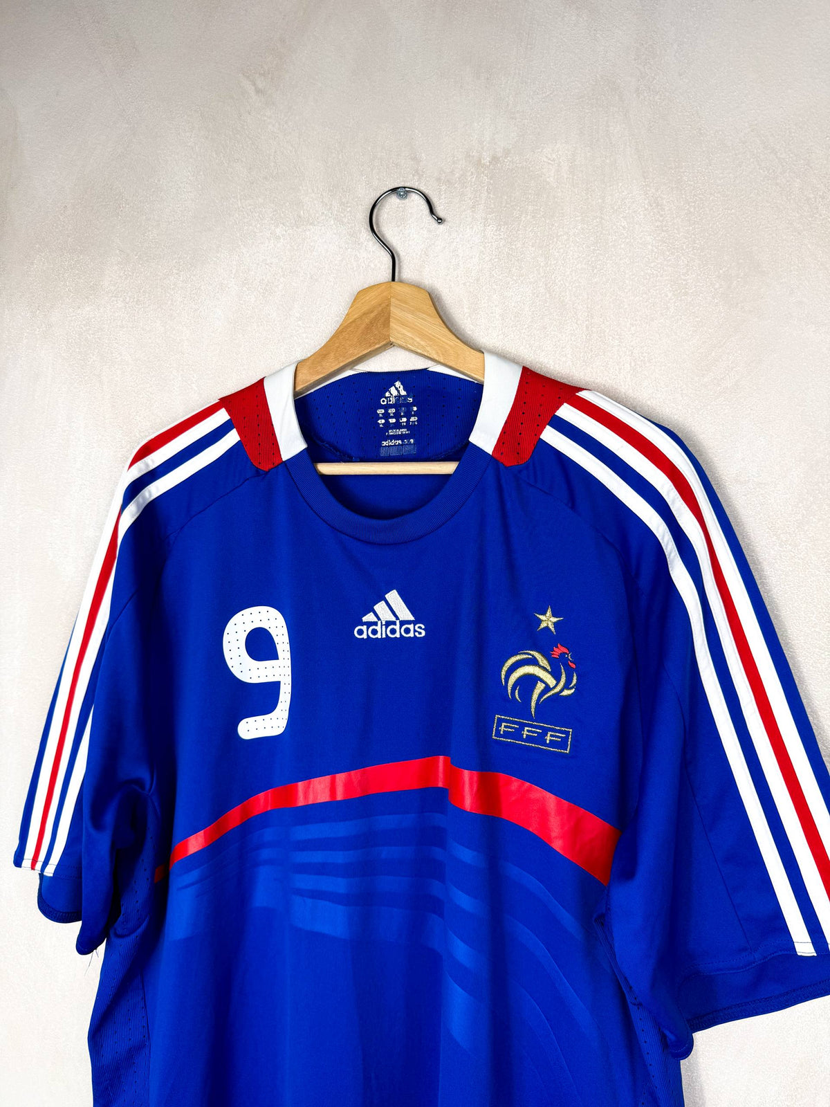 FRANCE 2007/2008 HOME SHIRT #9 BENZEMA [XL]
