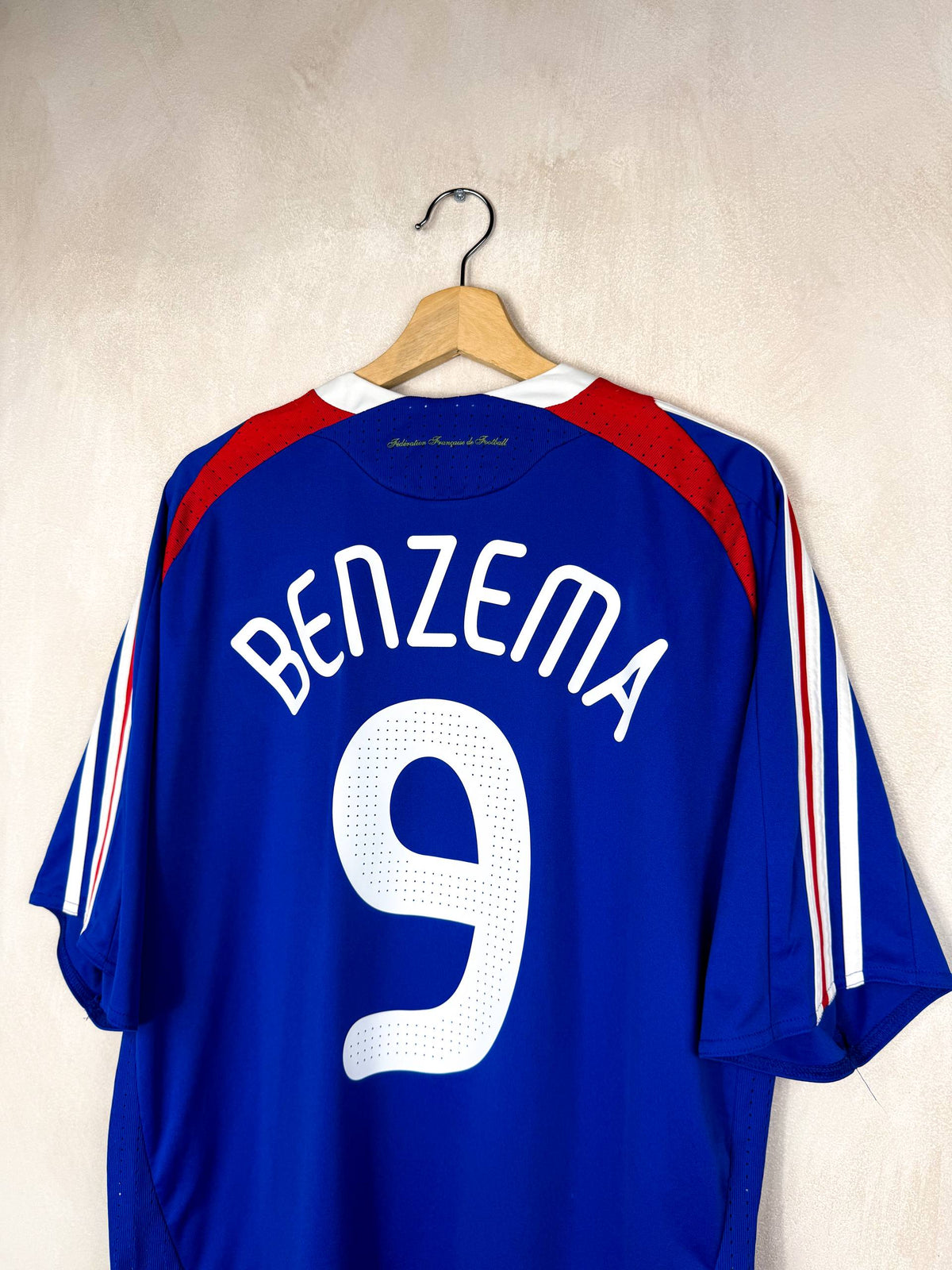 FRANCE 2007/2008 HOME SHIRT #9 BENZEMA [XL]