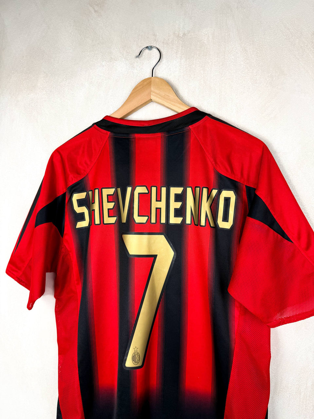 AC MILAN 2004/2005 HOME SHIRT #7 SHEVCHENKO [S - 34/36'']