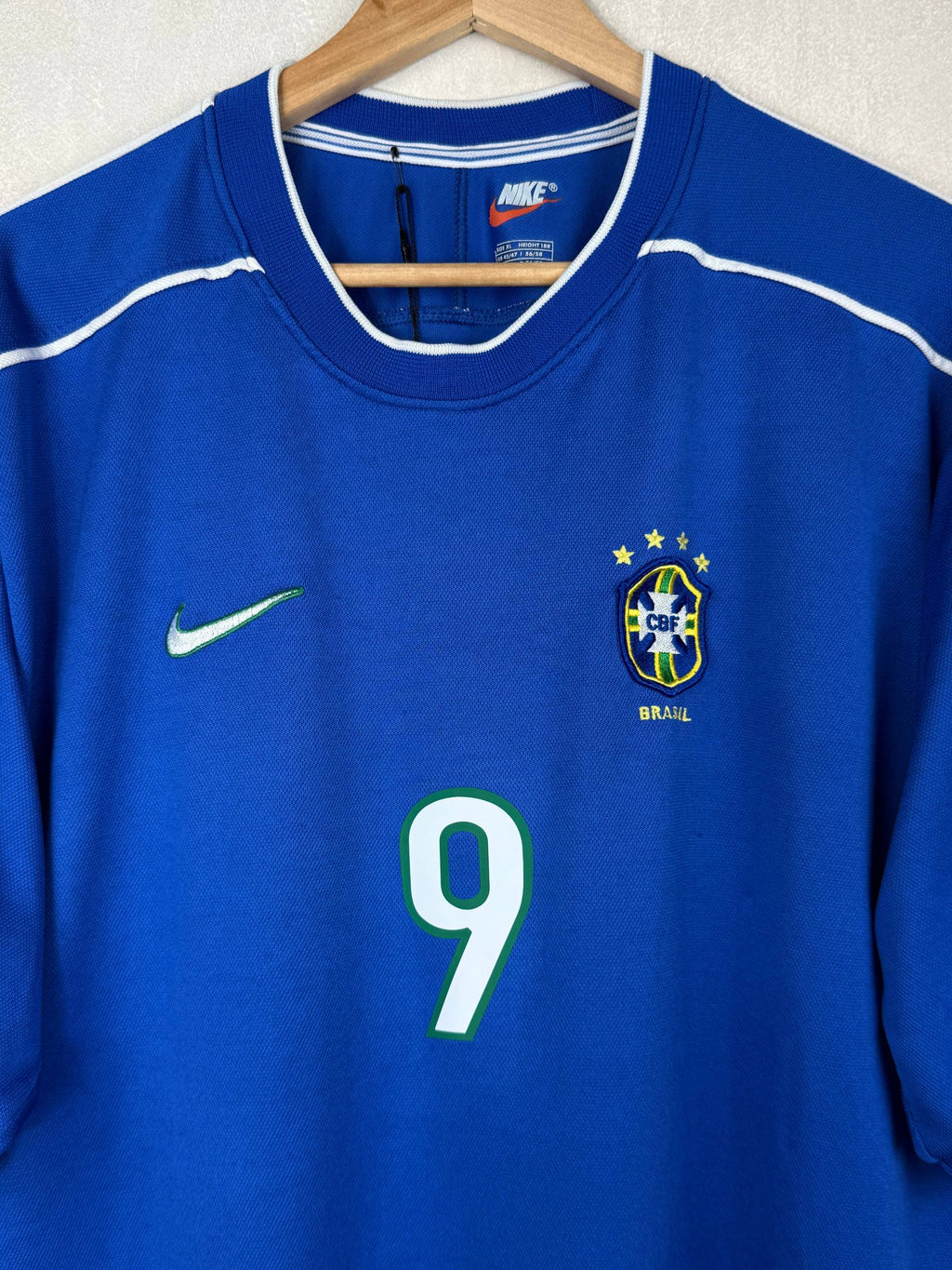 BRAZIL 1998/2000 AWAY SHIRT #9 RONALDO [XL]